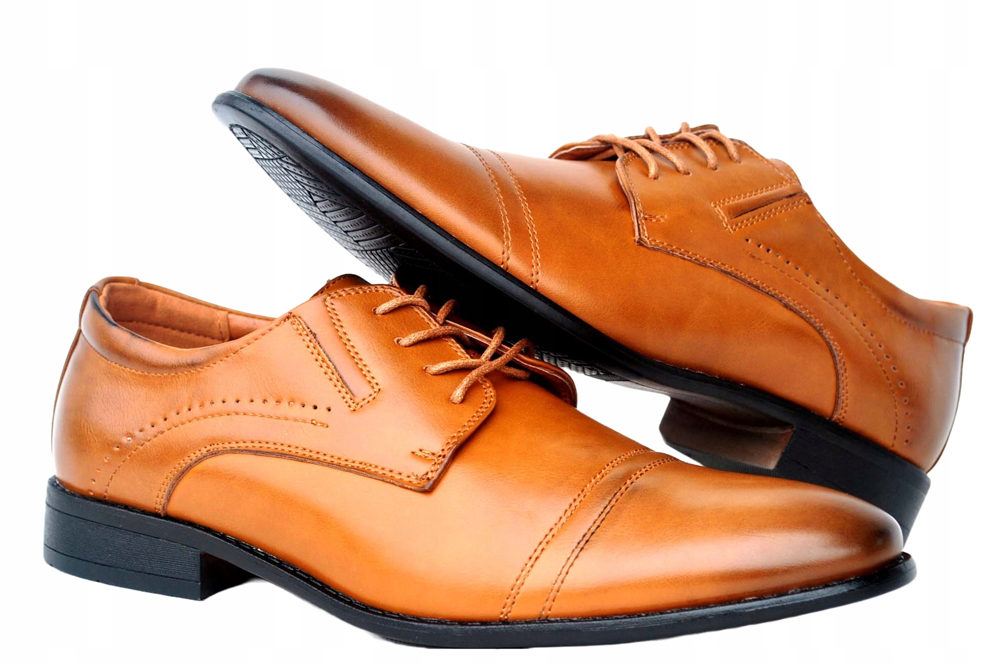 

Buty Męskie Obuwie Wizytowe Skóra Brąz Orginal