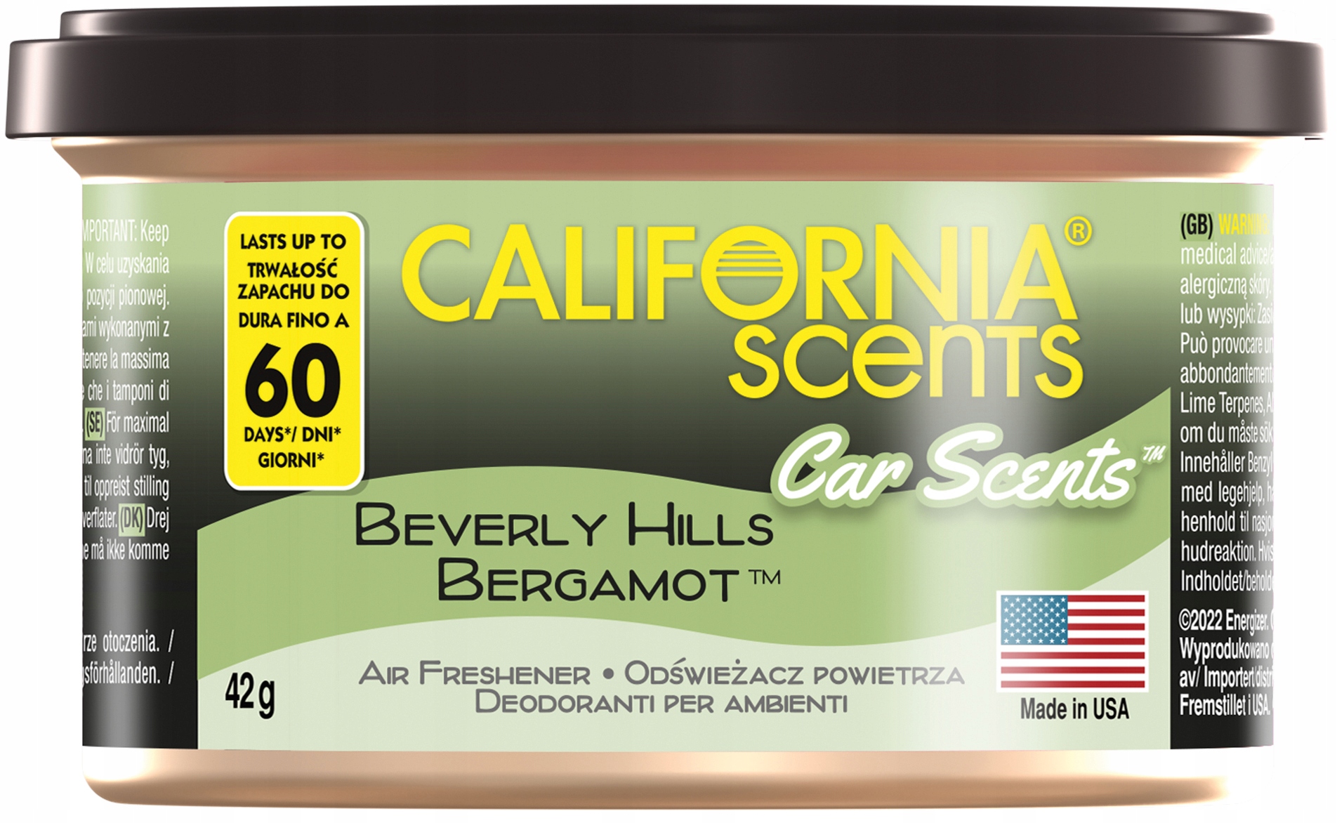 CALIFORNIA CAR SCENTS - BEVERLY HILLS BERGAMOT