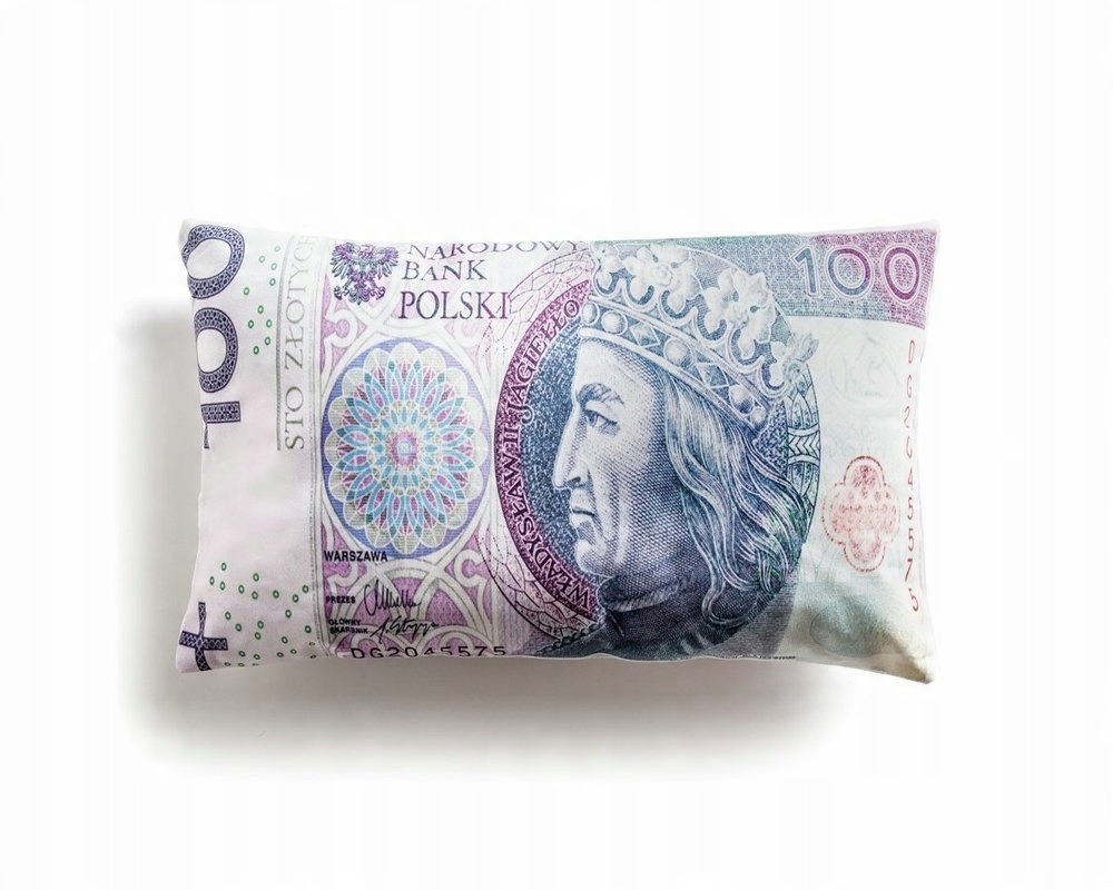 

Poduszka Stówka 100 złotych Pln Banknot Pieniądz