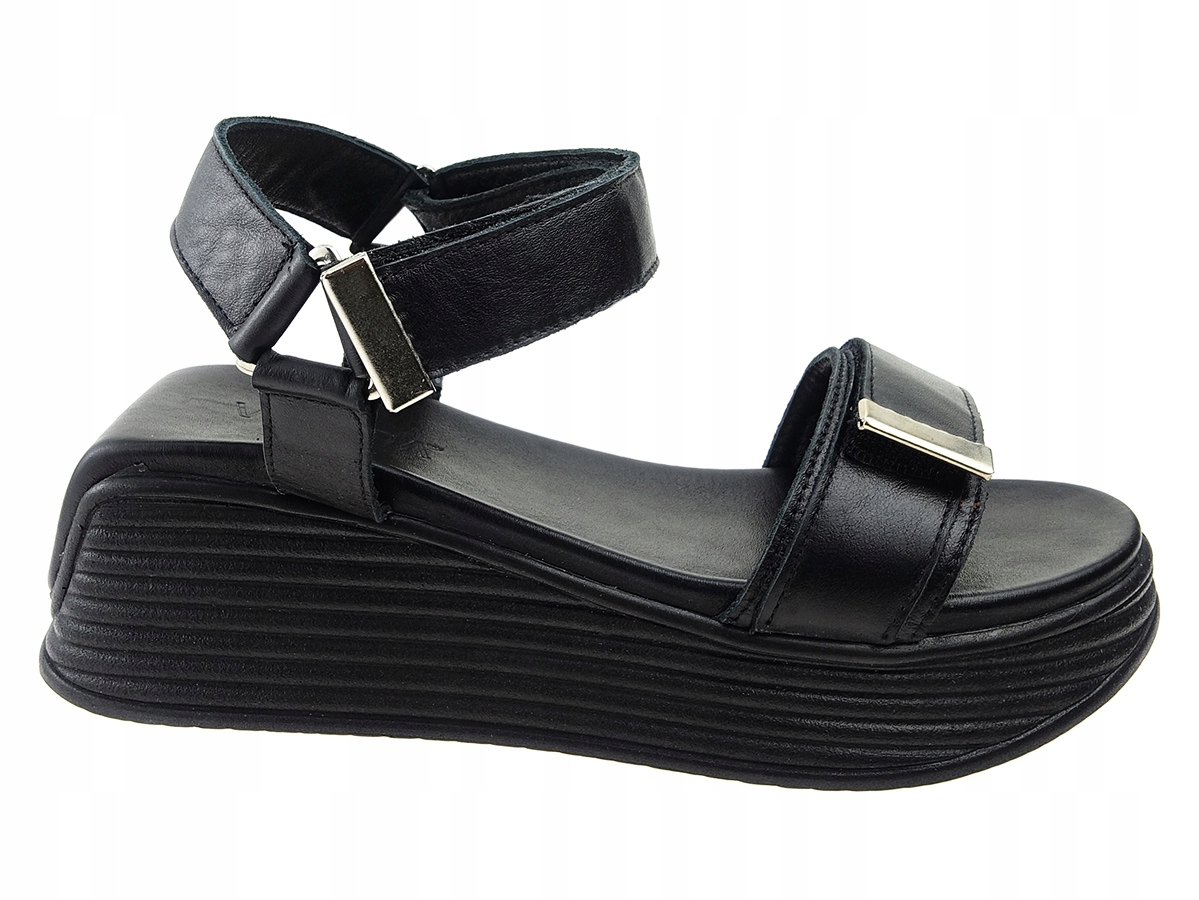 

Venezia sandały buty 0026052 czarne, skóra New 38