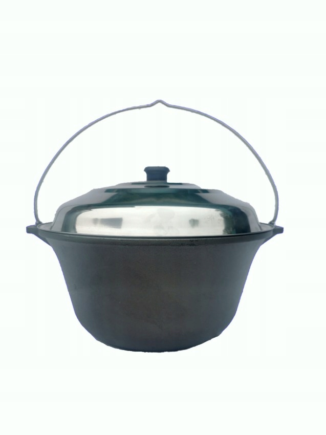 

Kociołek żeliwny wiszący węgierski 11 L z pokrywką