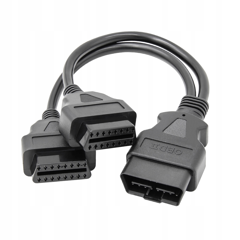 Rozgałęźnik OBD-2 2x gniazdo wtyk 16-żyłowy Hq serwisowy wszystkie piny