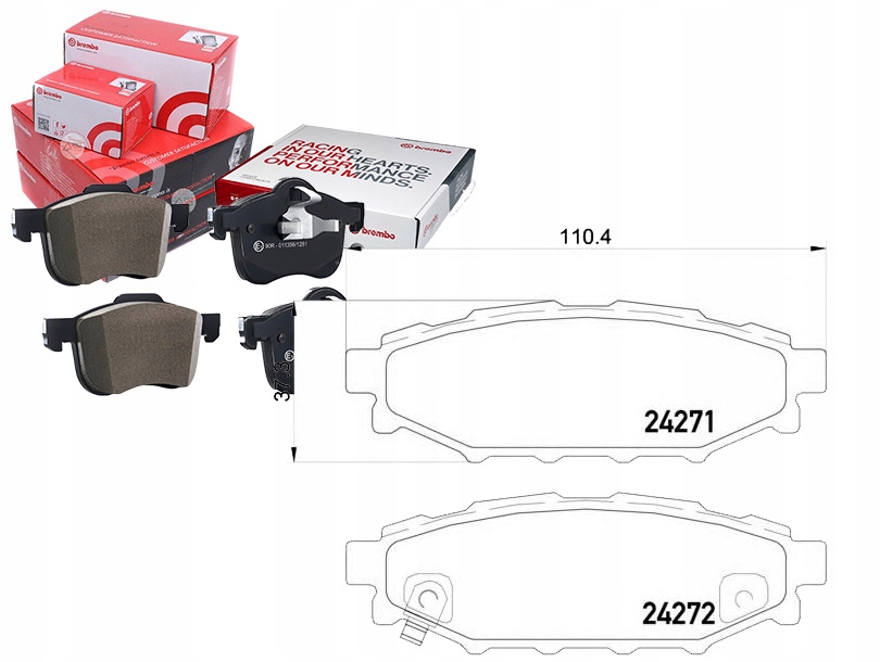 Sada Brzdových Destiček Brembo 26696AG031 SU00