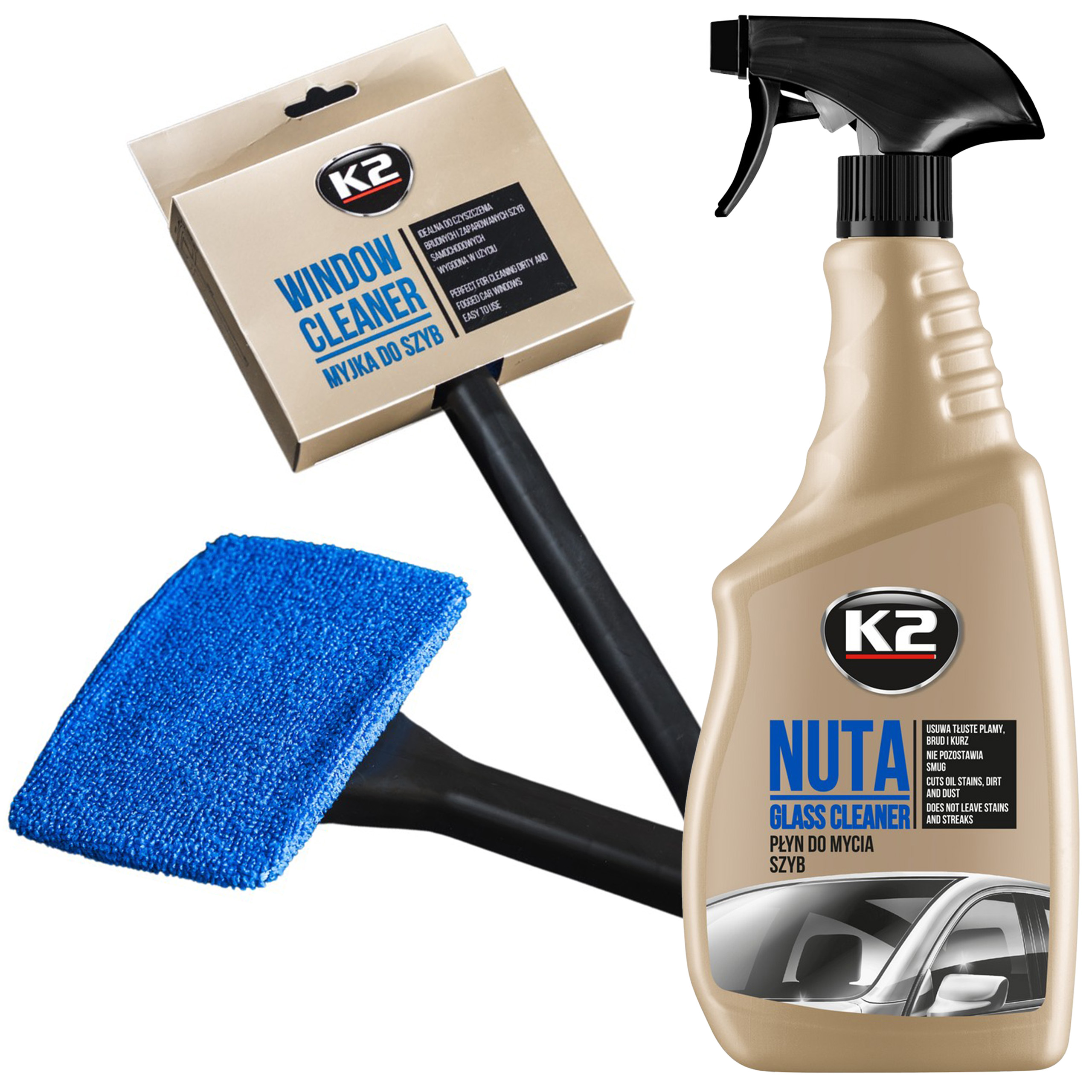 K2 Zestaw Do Mycia Szyb (nuta 700ml+myjka szyby)