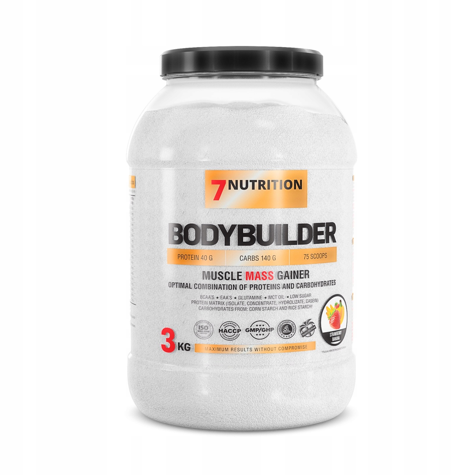7NUTRITION Bodybuilder 3KG Gainer Sacharidy