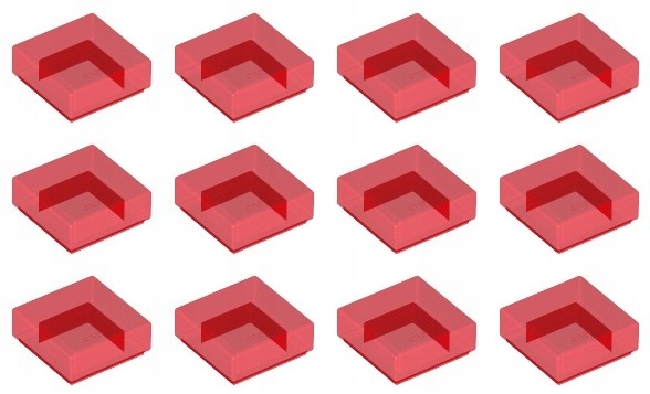 

Lego 3070b 1x1 Tile trans czerwona (3g) 12 szt.