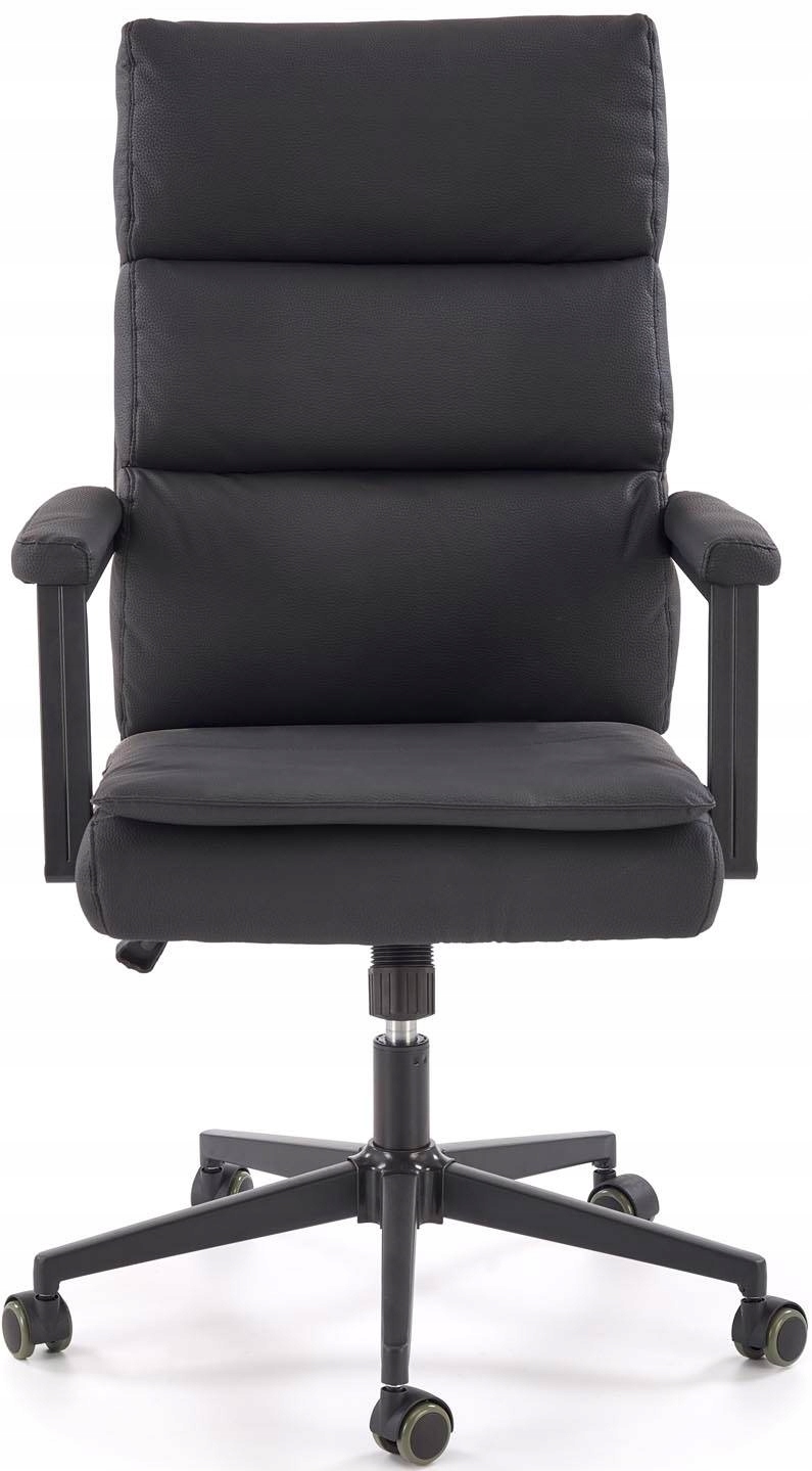 Fotel Obrotowy Adriano 2 Czarny Ekoskóra Ergonomiczny Biurowy do Pracy