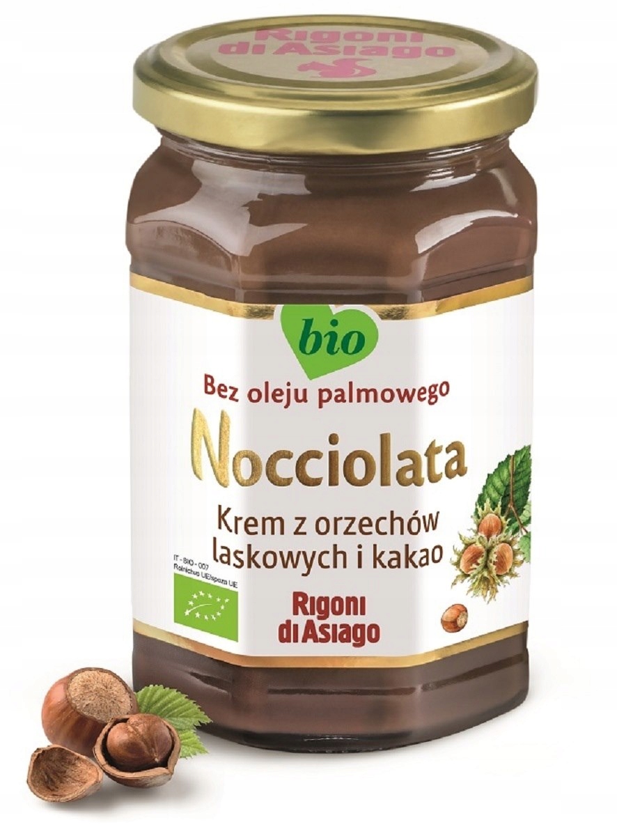 Levně Bezlepkový Krém Z Lískových Ořechů A Kakaa Bio 650 g Rigoni DI...