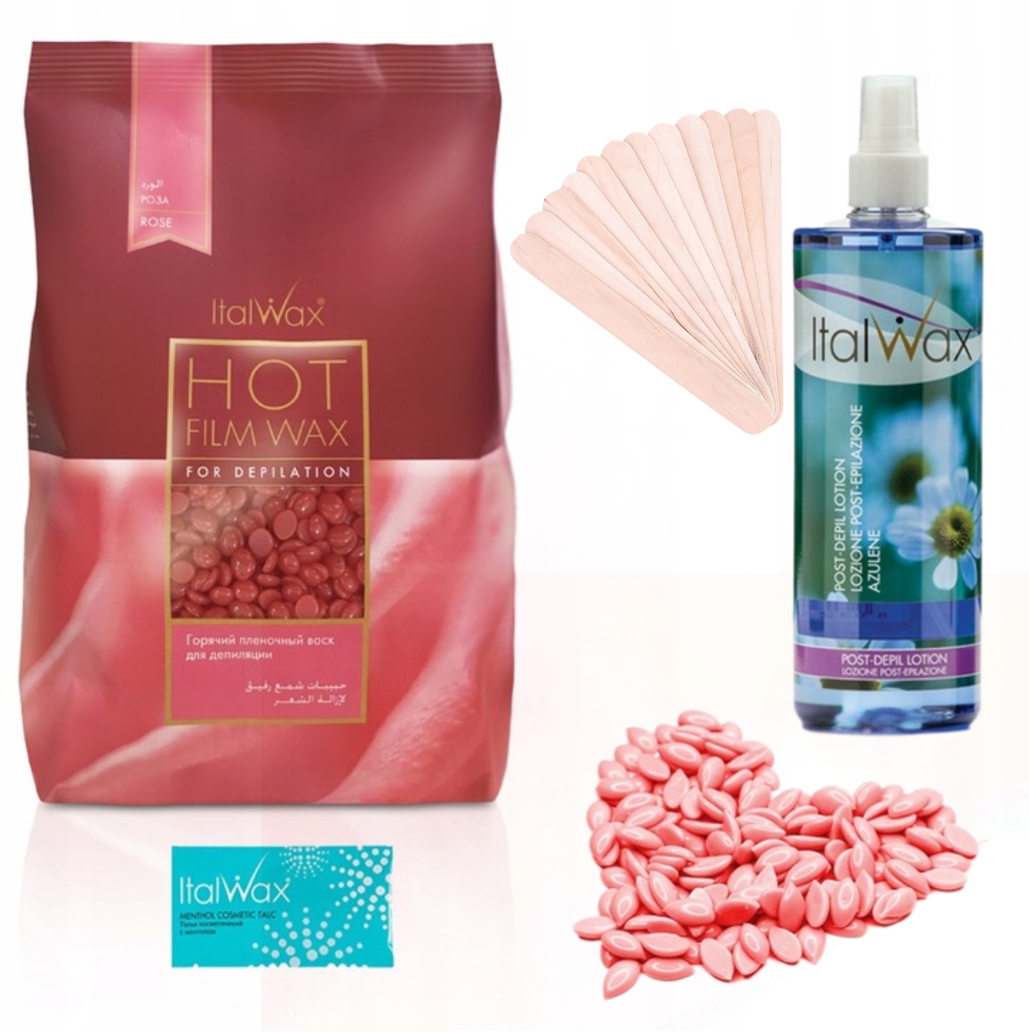 Zestaw depilacja Wosk Rose lotion Szpatułki