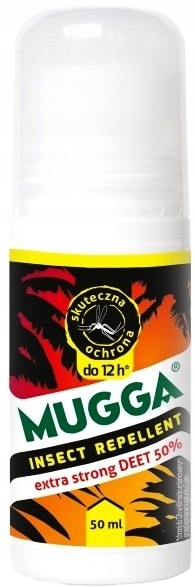 Środek na owady Mugga kulka 50 ml Deet 50% komary kleszcze Roll-on muga