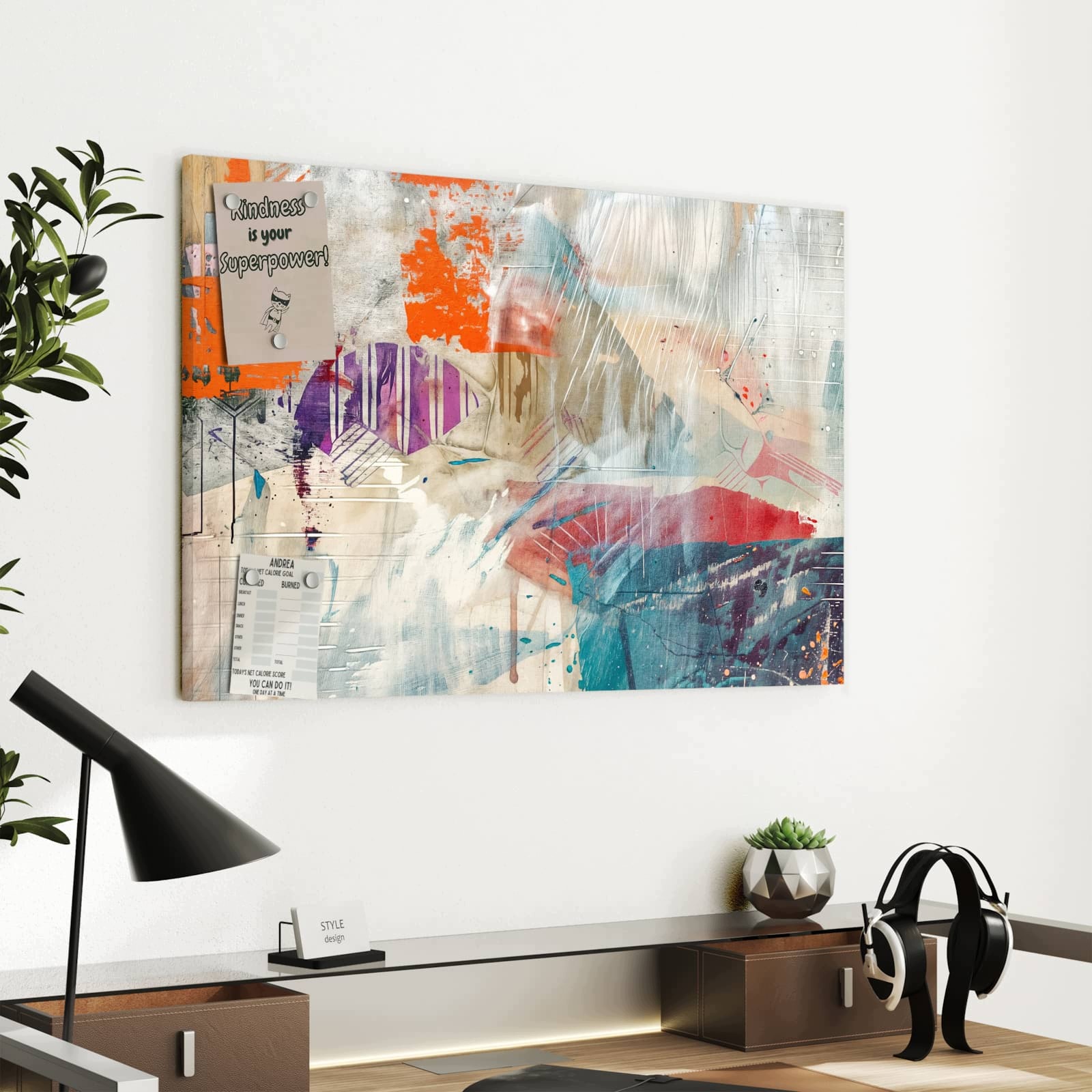 Magnetická tabule Nowoczesne Abstrakce 60 × 40 cm