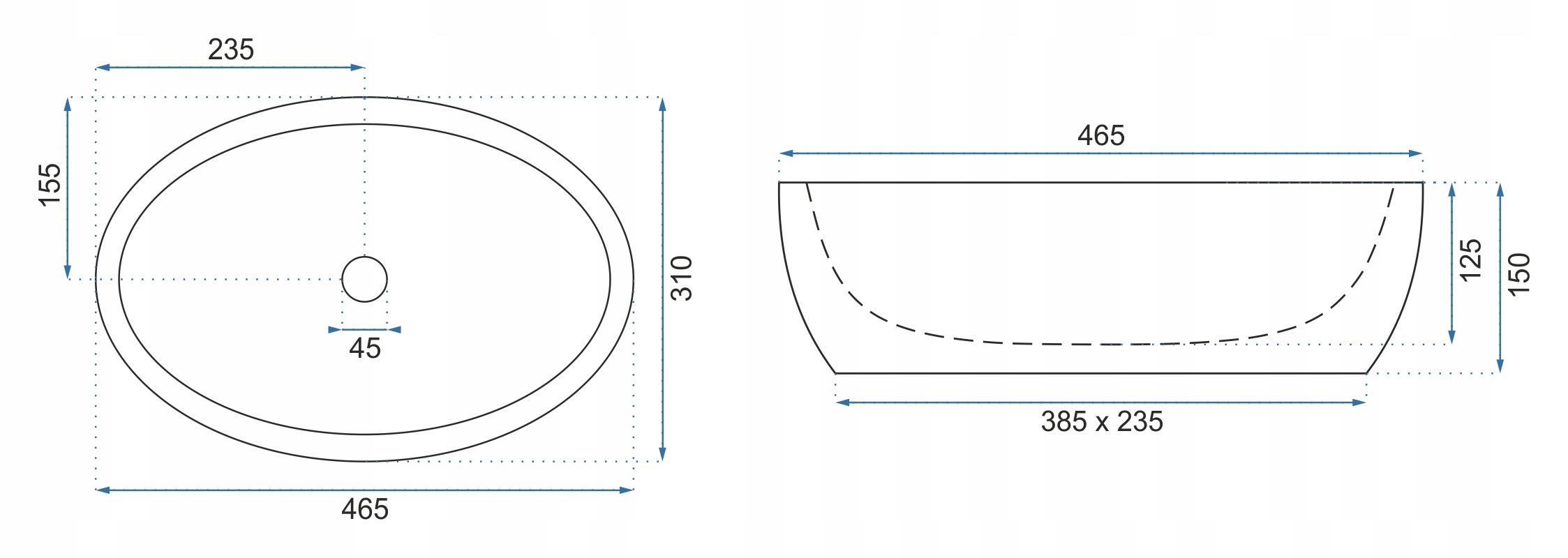 Umywalka Ceramiczna Nablatowa SHILA ze wzorem- REA Linia Shila