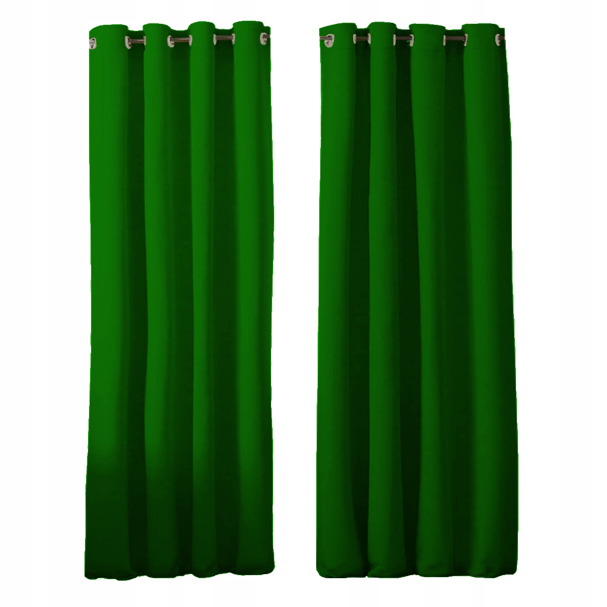 Komplet Závěsy Hotové Panama na Oka 145x250 matná zeleň tráva