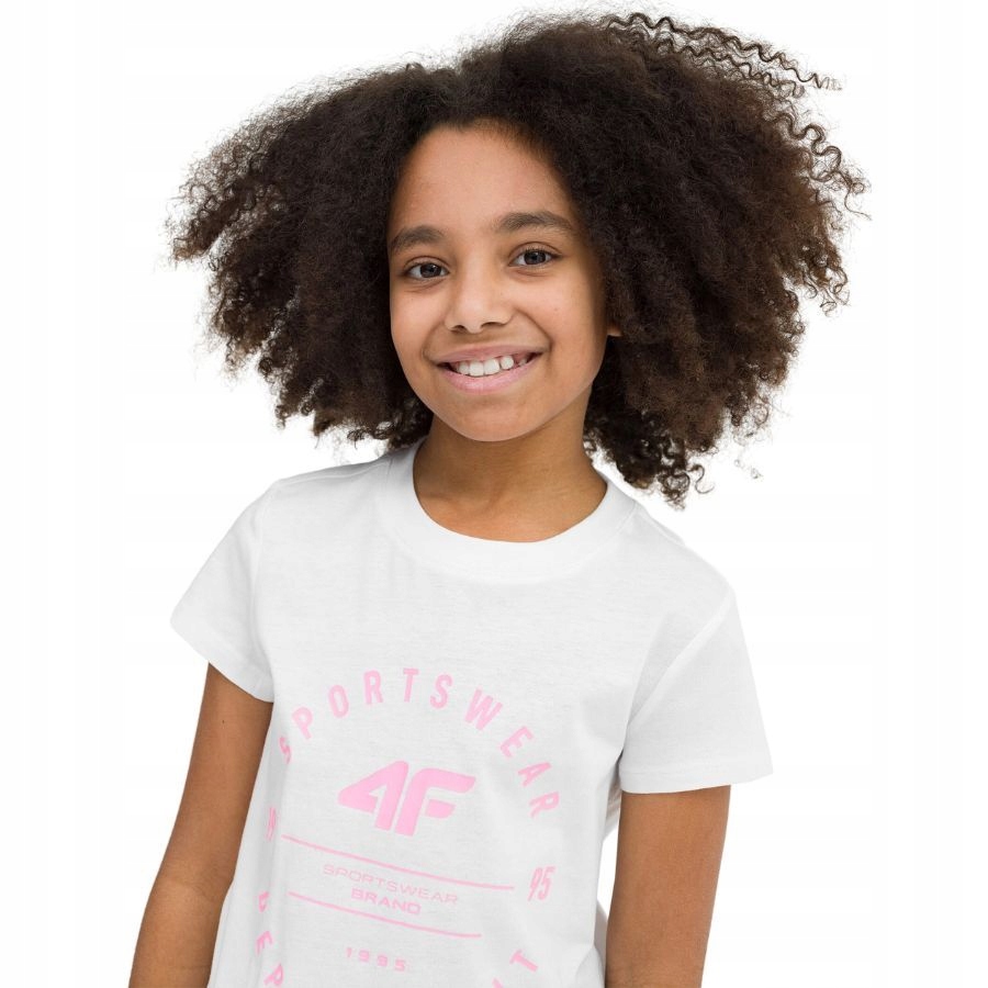 KOSZULKA DZIEWCZĘCA 4F PODKOSZULEK T-SHIRT SPORTOWA NA CO DZIEŃ Marka 4F