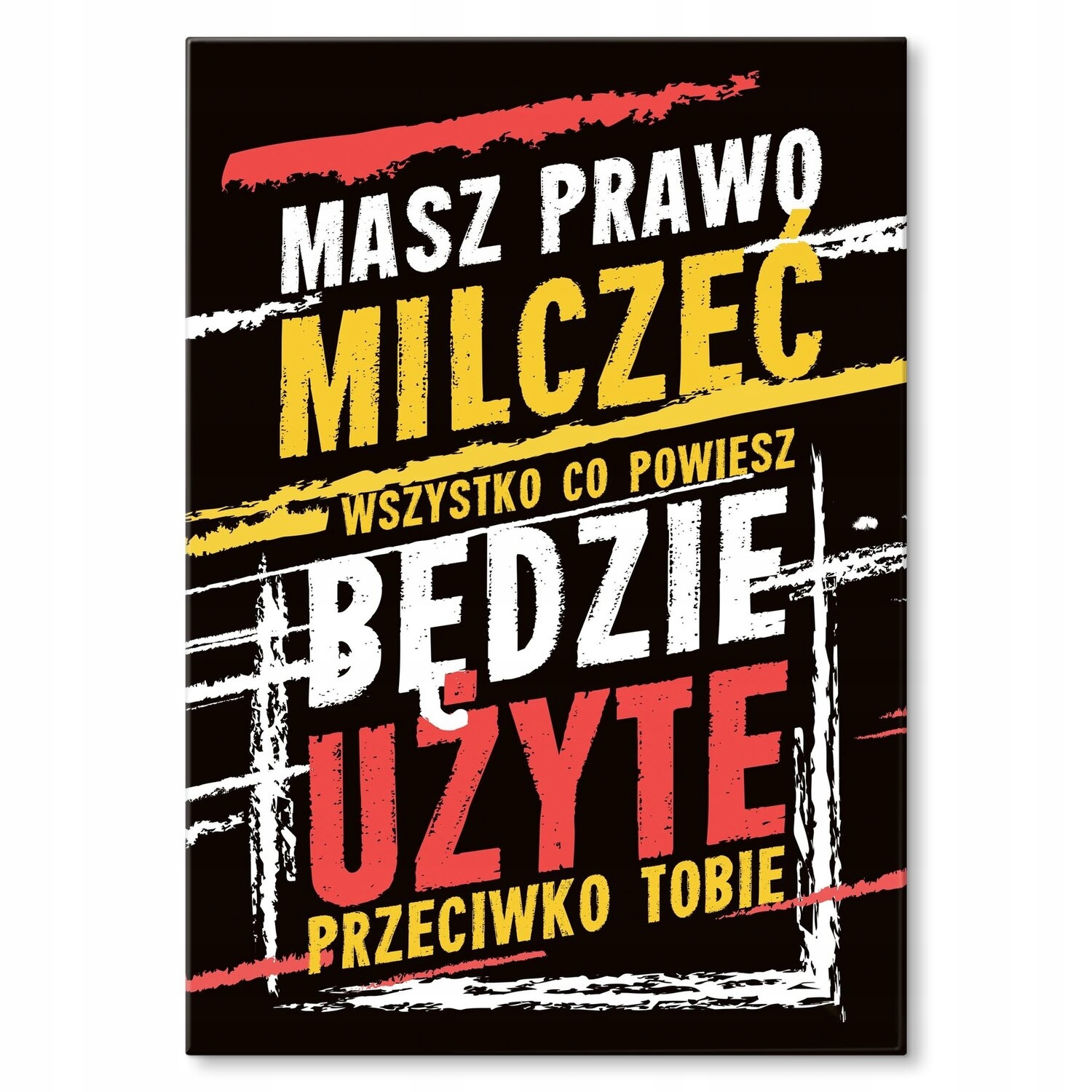 Kovový plakát Máte právo mlčet Dárek 22 x 31 cm