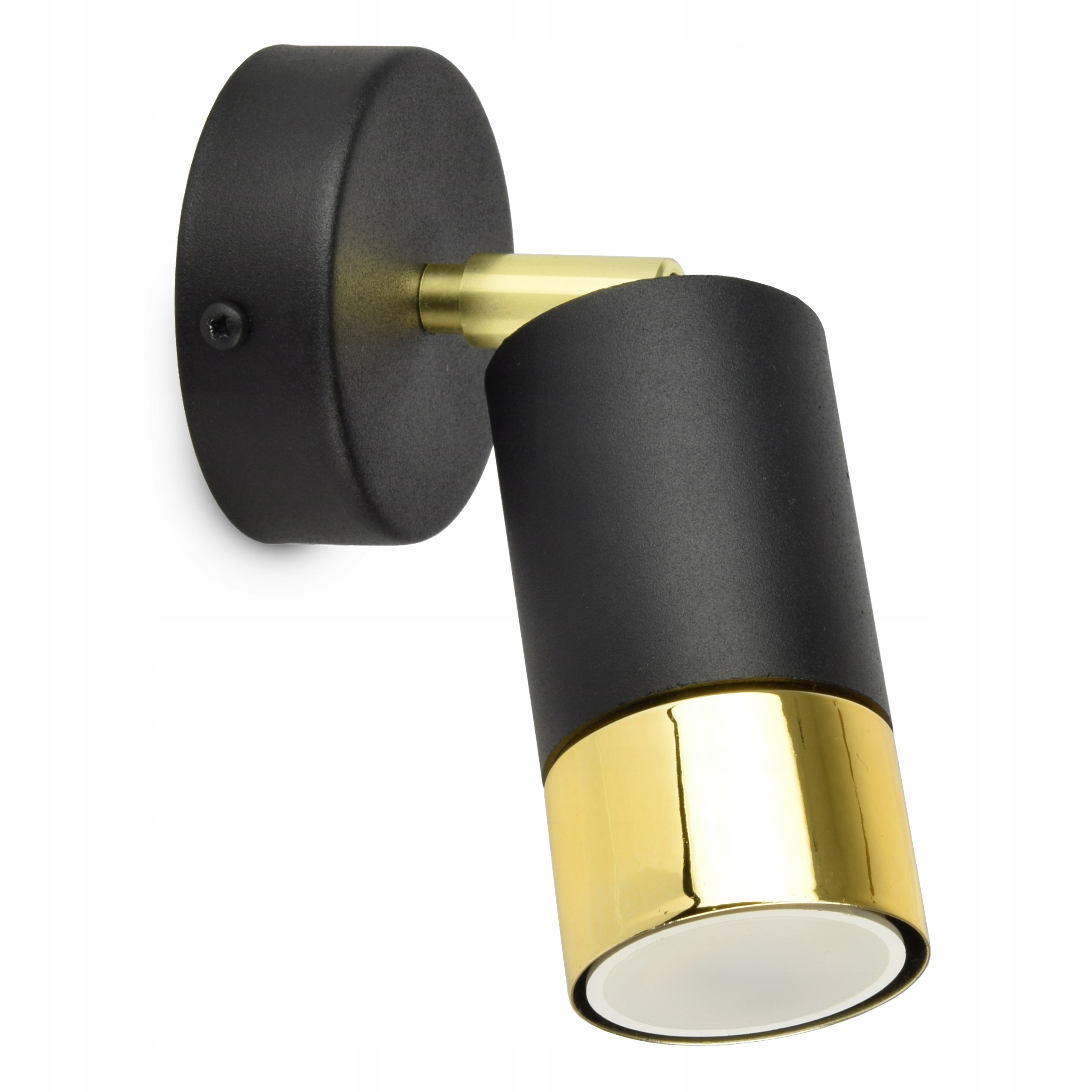 

Lampa Ścienna Kinkiet Spot Metal Czarna Złota GU10