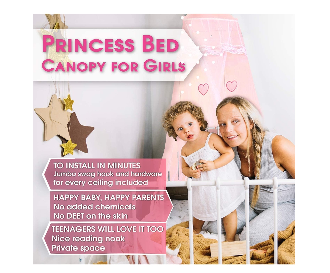 BALDACHIM MOSKITIERA DLA DZIEWCZYNKI KSIĘŻNICZKI Rodzaj baldachim