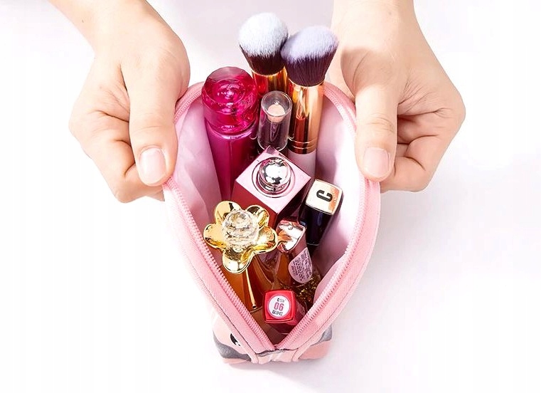 Zestaw Organizer Kosmetyczka Przezroczysta flaming Wielkość mała (nie mieszcząca A4)