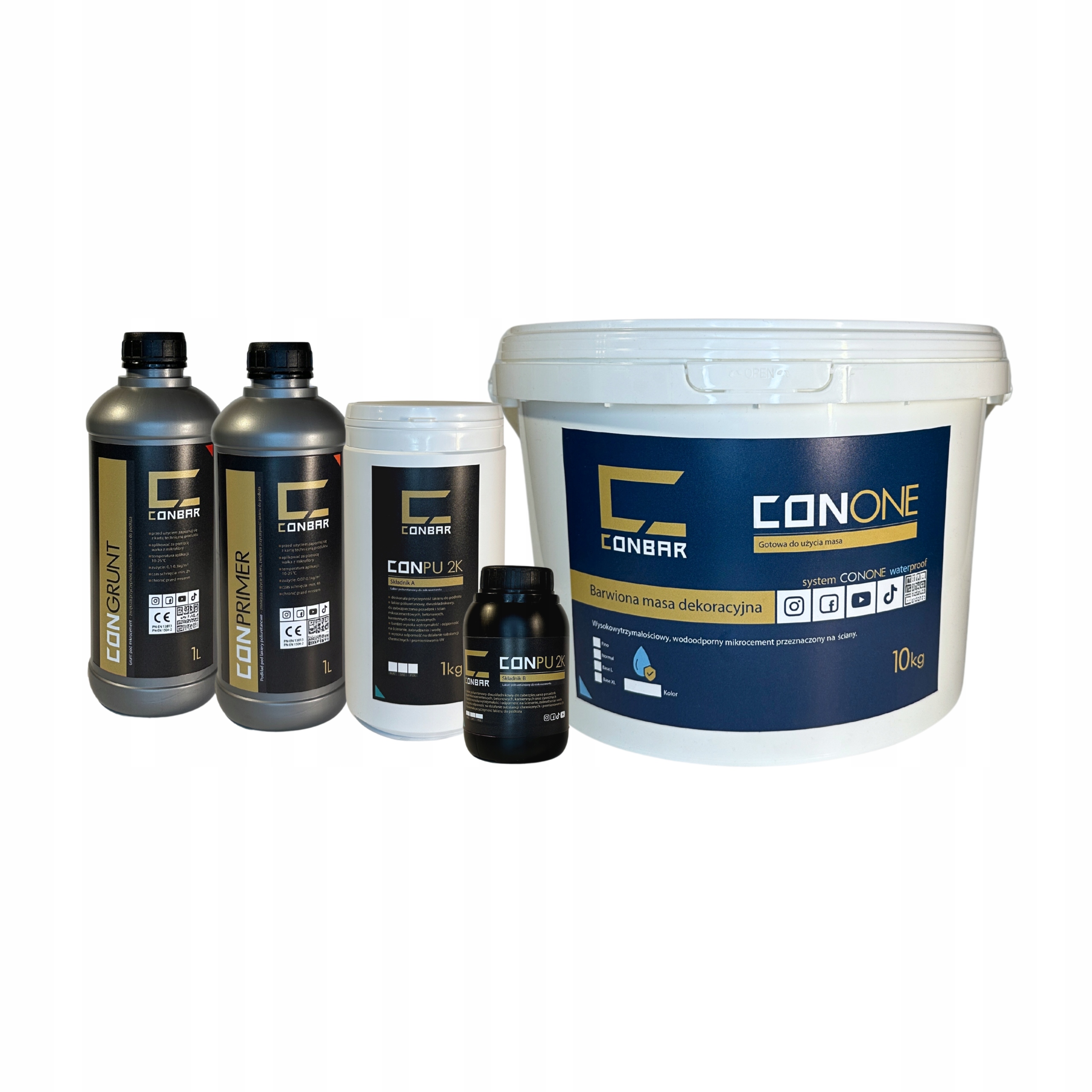 Vodotesný jednozložkový mikrocement na steny, sada 10 m² Urob si sám