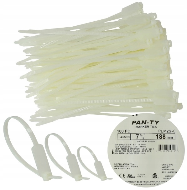 OPASKI ZACISKOWE OPISOWE TRYTKI BIALE 4 7X188