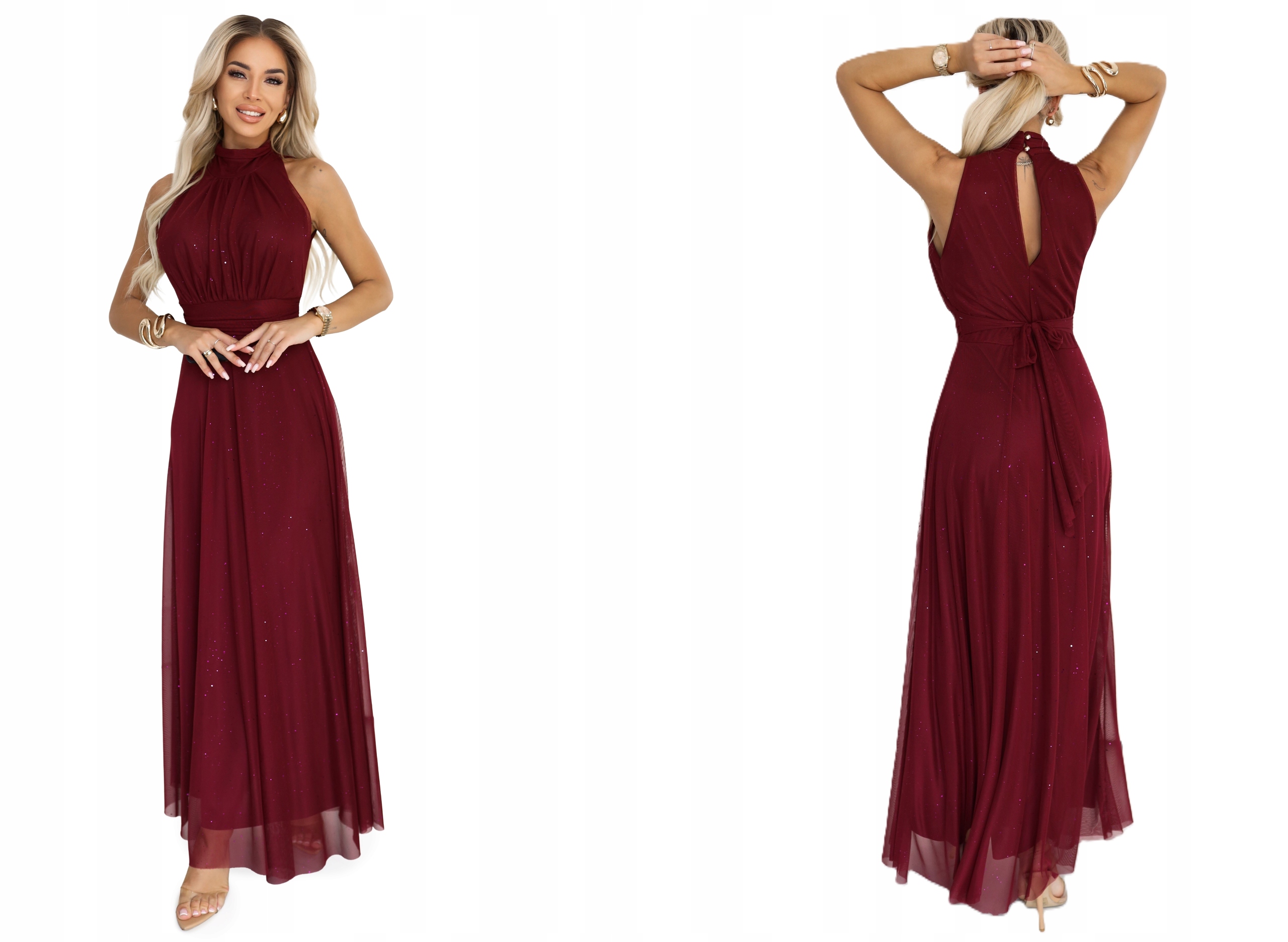 Luxusní Brokátová Sukně Na Silvestrovský Ples Přiléhavá V Pase Bordó