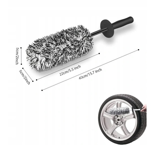 SZCZOTKA MIKROFIBRY DO MYCIA KÓŁ OBRĘCZY FELG 40CM