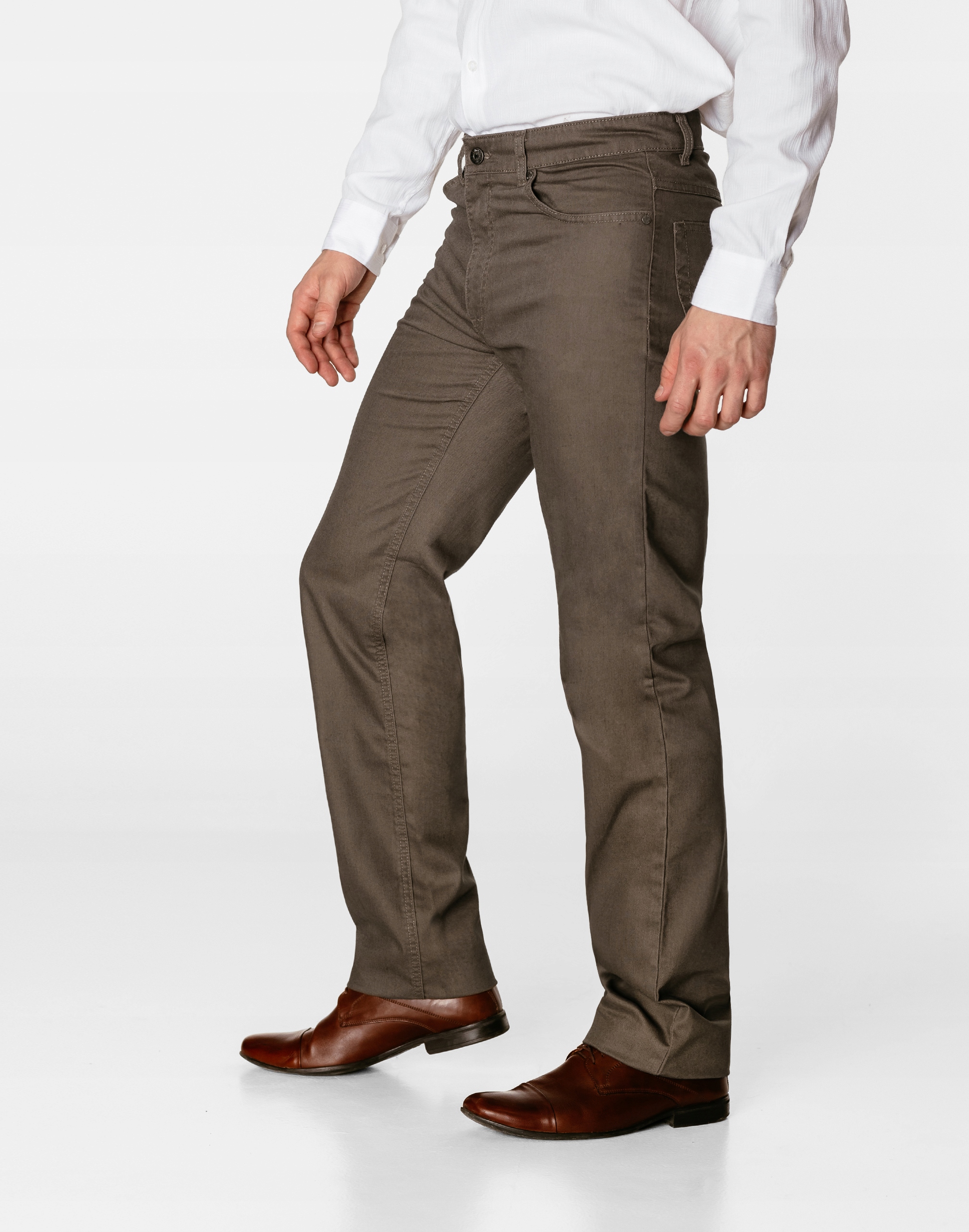 Eleganckie Spodnie Męskie Bawełniane Jeans Dżins z Prostą Nogawką 21759 W34 Długość nogawki długa