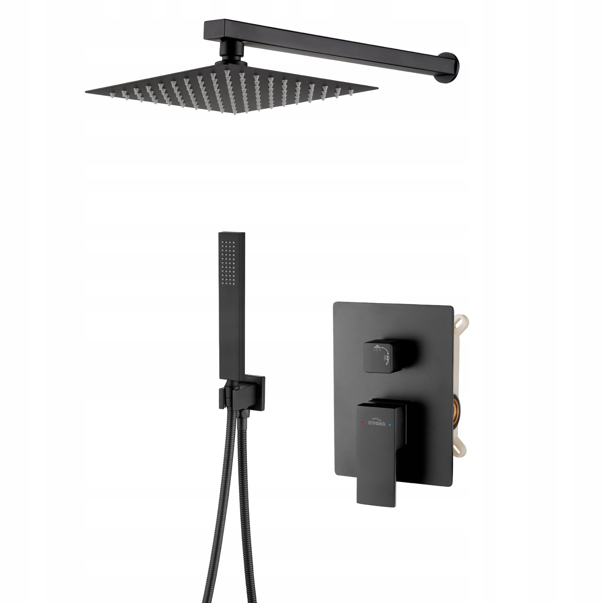 Invena Sada s 2-funkčnou batériou Paros čierna, BS-09-004-L.