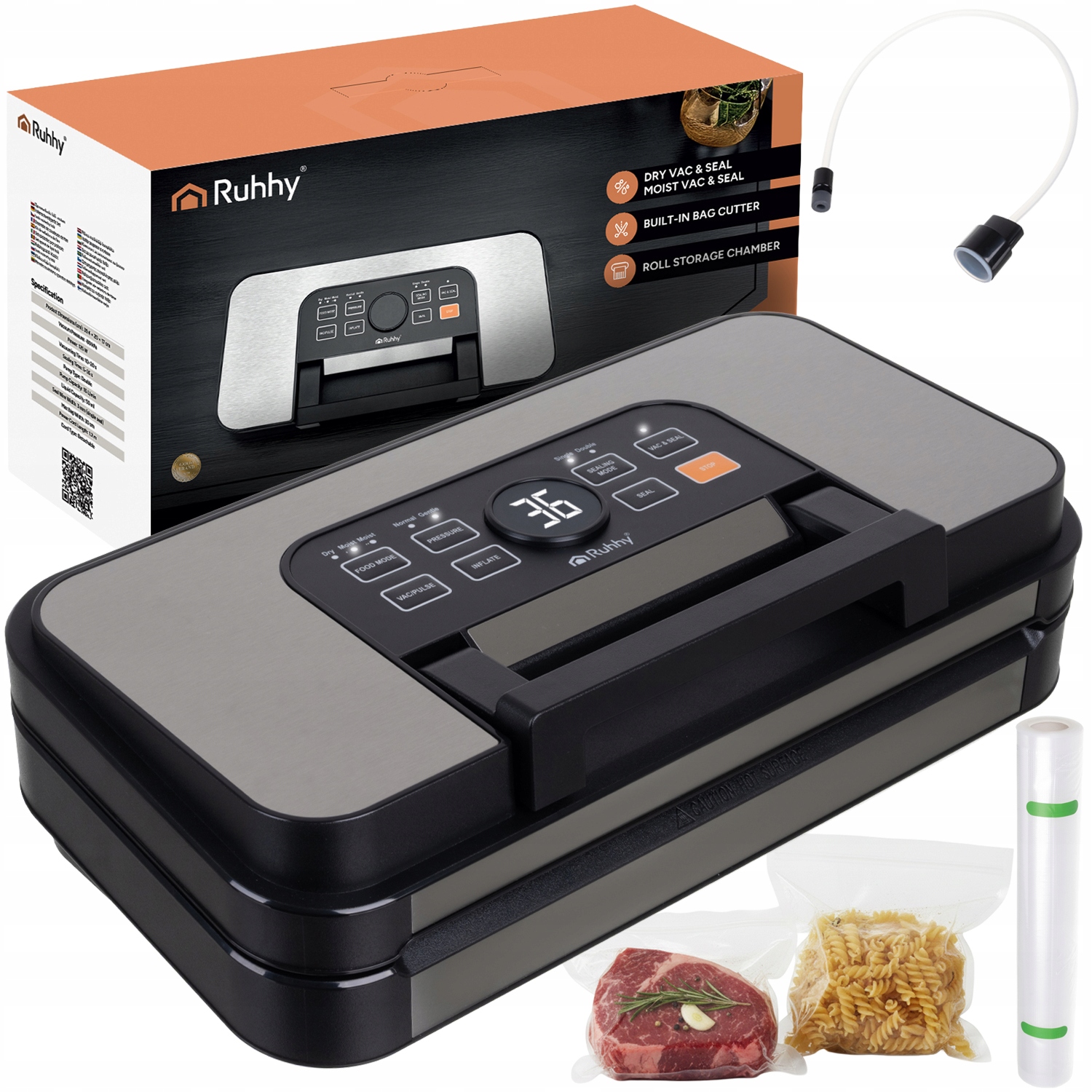 Vakuová balička potravin Ruhhy s dvojitým svárem