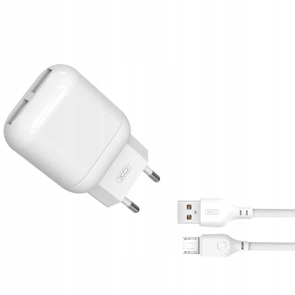 

Xo Ładowarka sieciowa L78 +kabel micro 2USB 2,4A