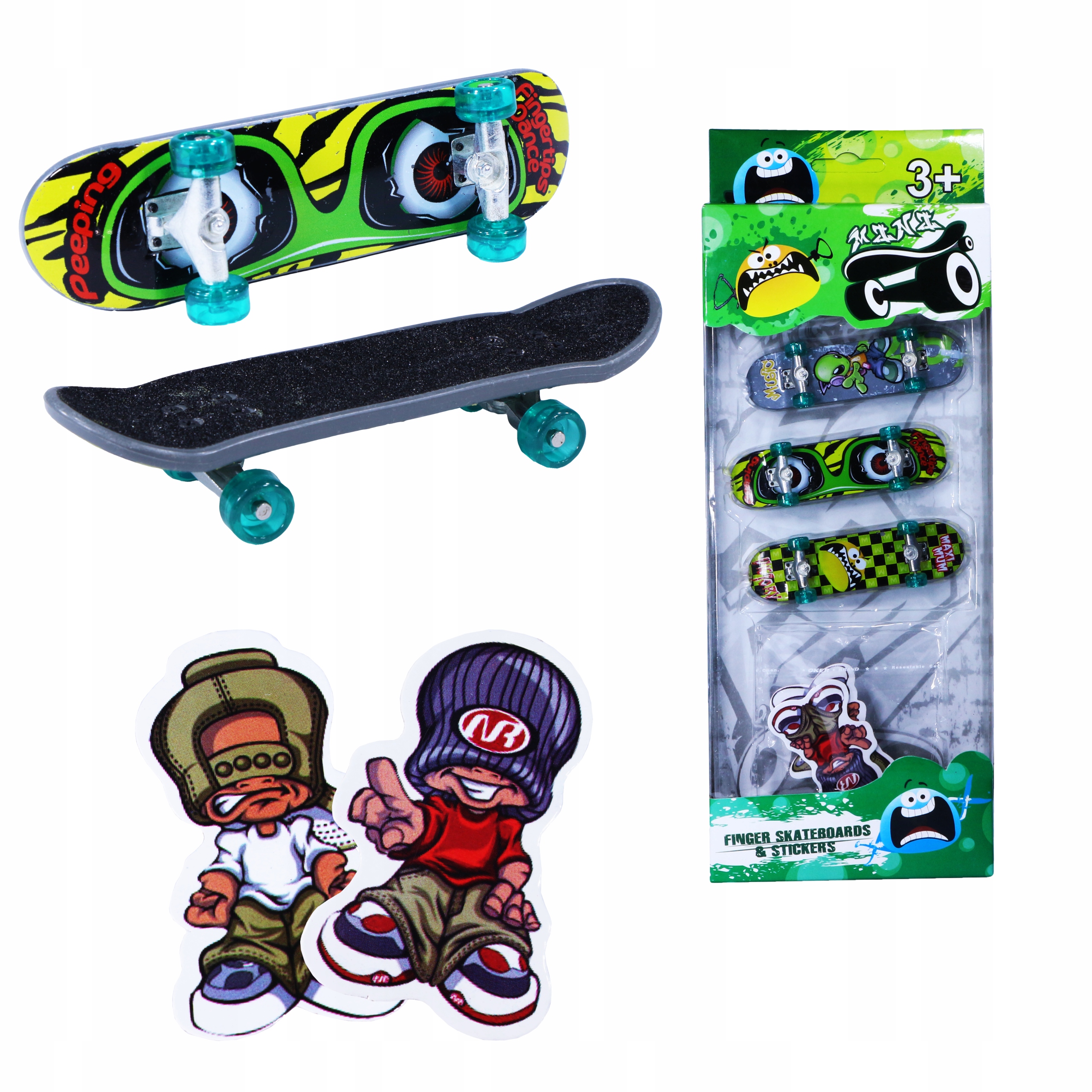 

Zestaw Mini Fingerboard Deskorolka 3szt Kartonik