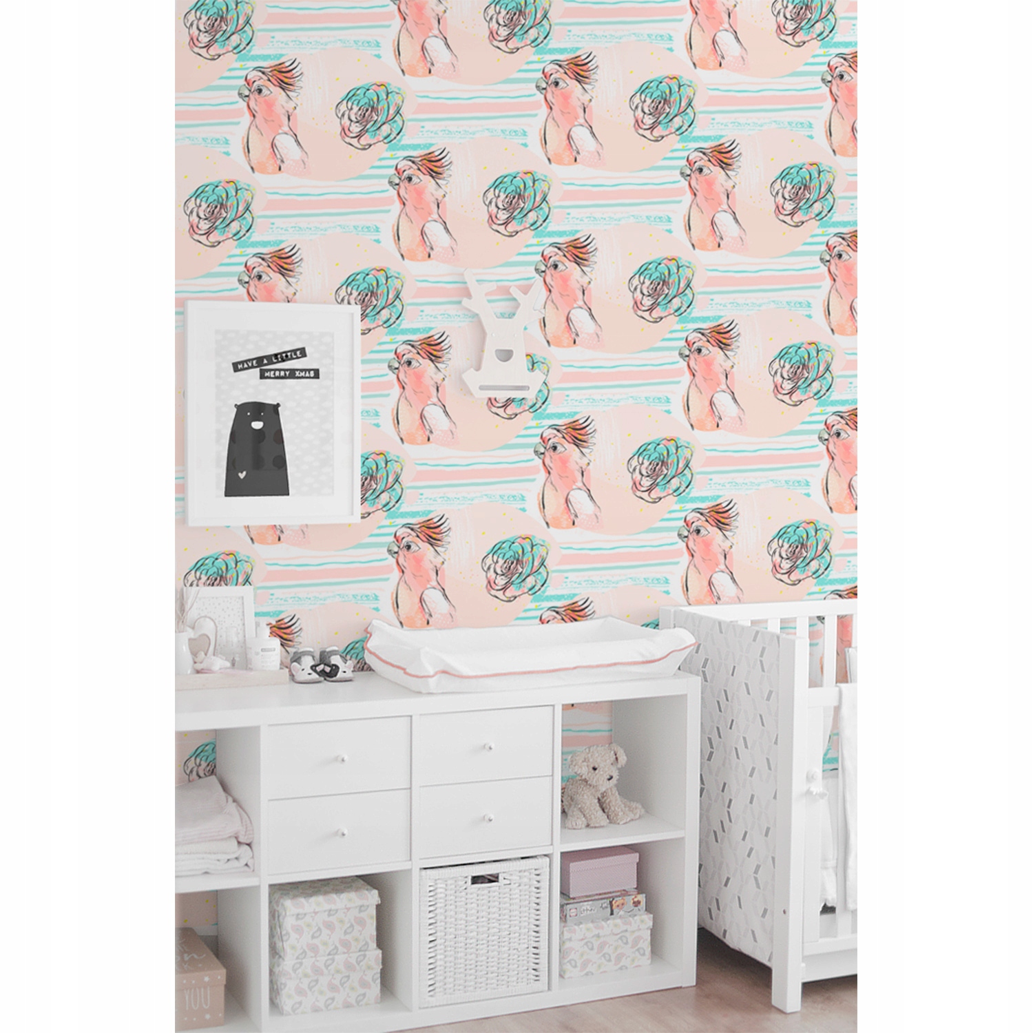 

Tapeta flizelinowa Słodkie papużki 254x184 + klej