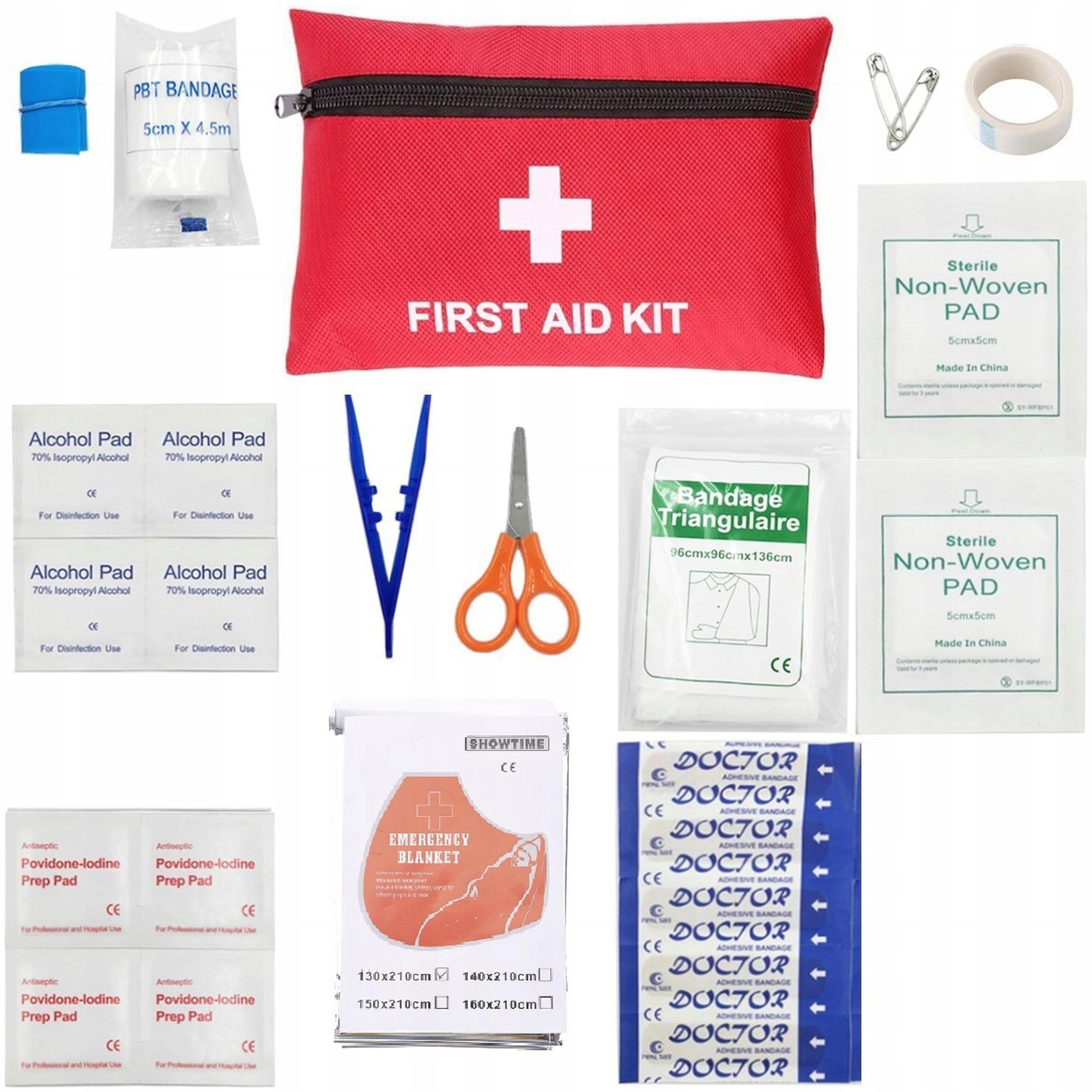 APTECZKA WYPOSAŻONA KOC TERMICZNY OPASKA UCISKOWA APT-1 MAŁA I PORĘCZNA