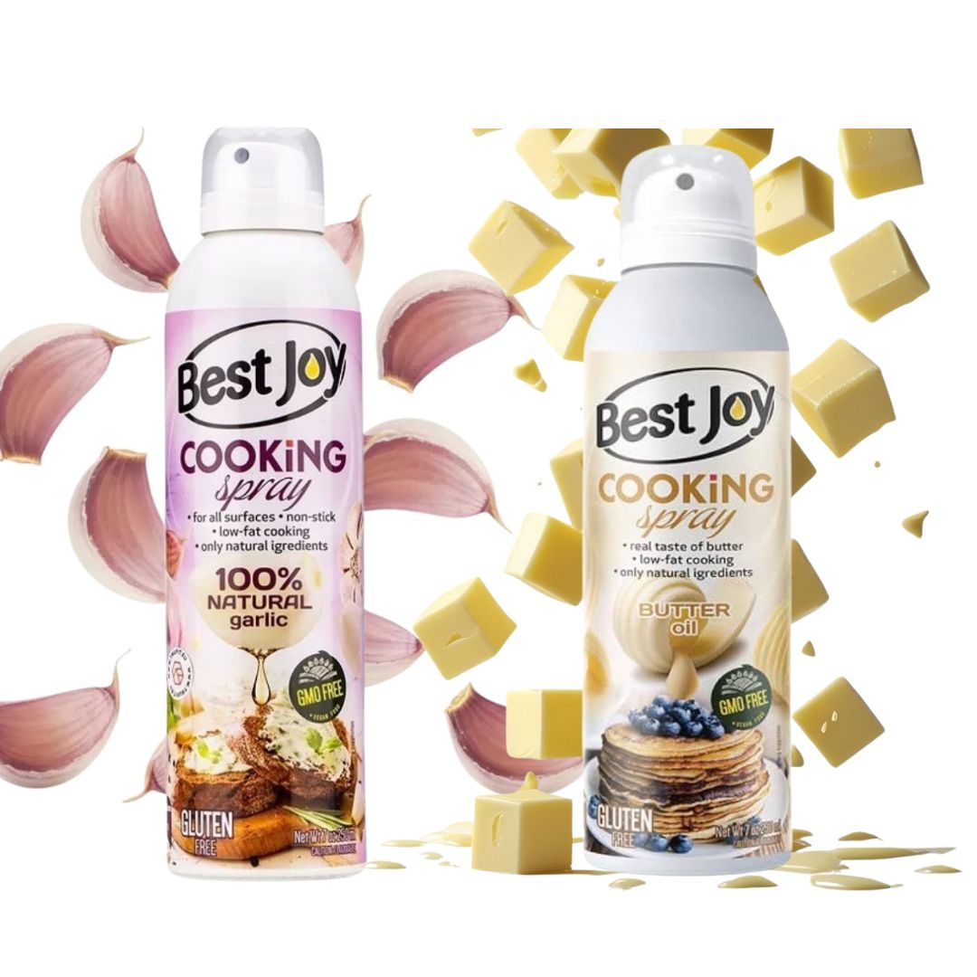 Best Joy Cooking Spray 100% Natural Garlic 250 ml Butter Oil 250 ml