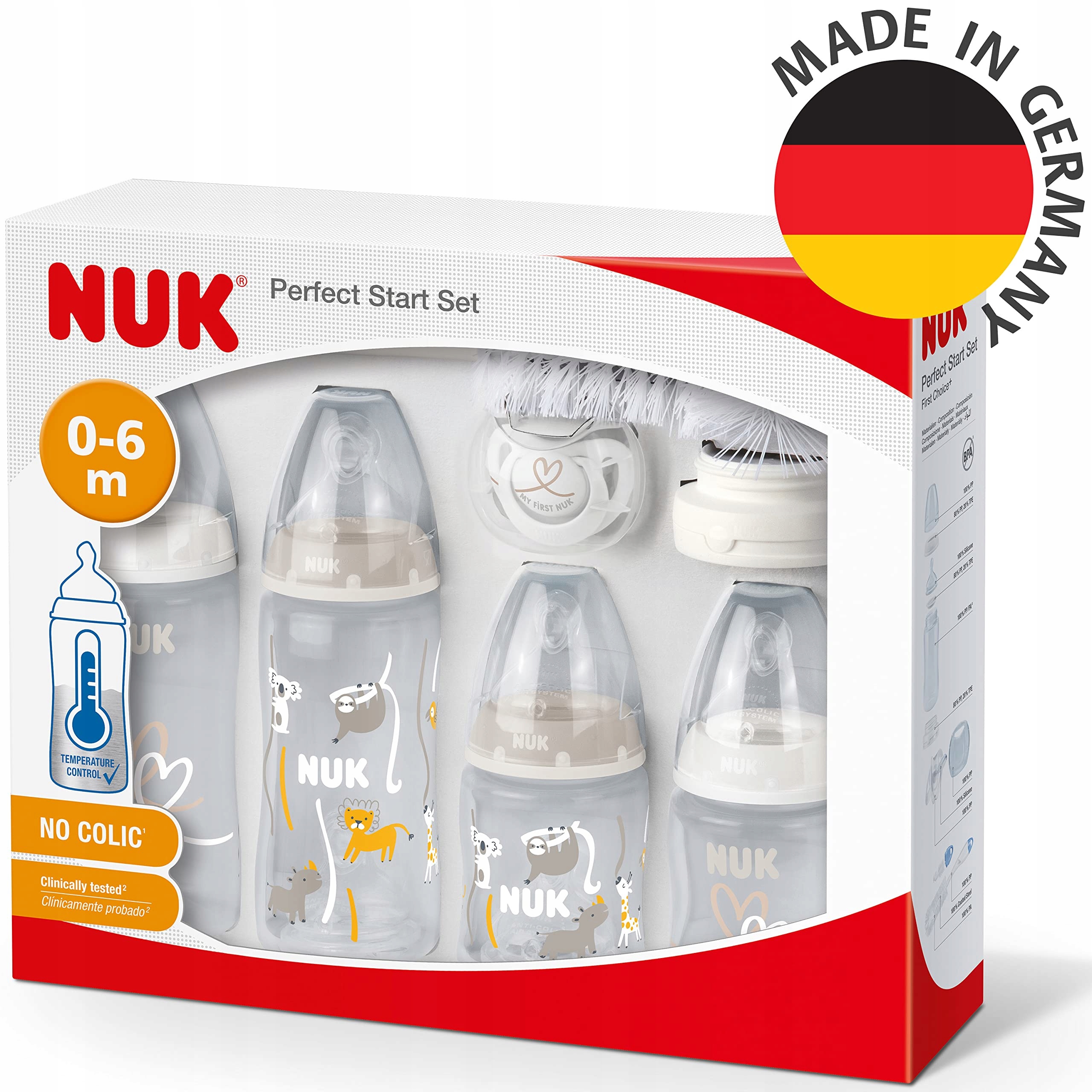 NUK Zestaw Butelki Dla Niemowląt 0-6 Miesięcy 10 Elementów BPA Free — miniatura 6