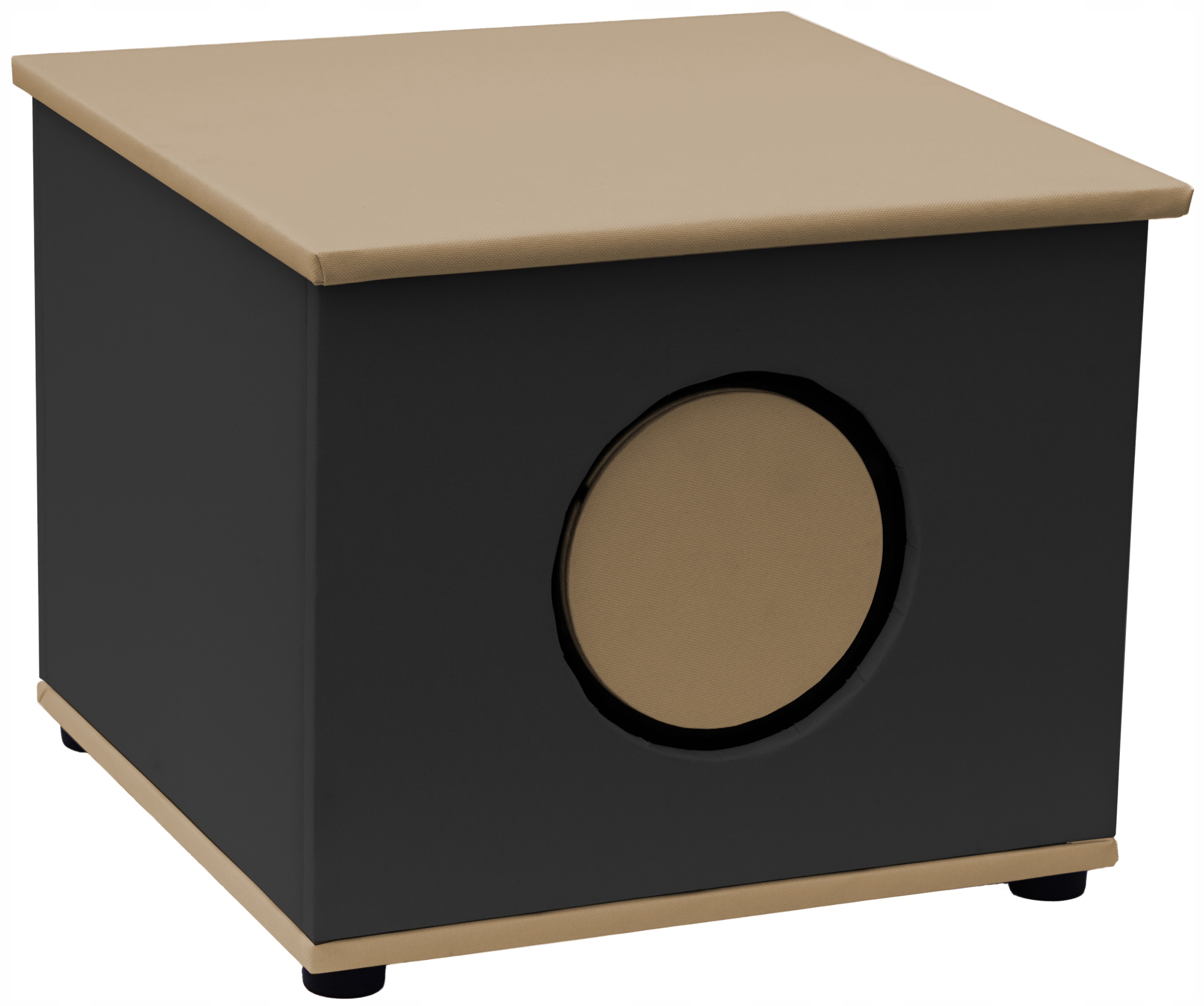 Bouda pro kočky dvojitě zateplená, samočistící, bezúdržbová, Béžová-grafit