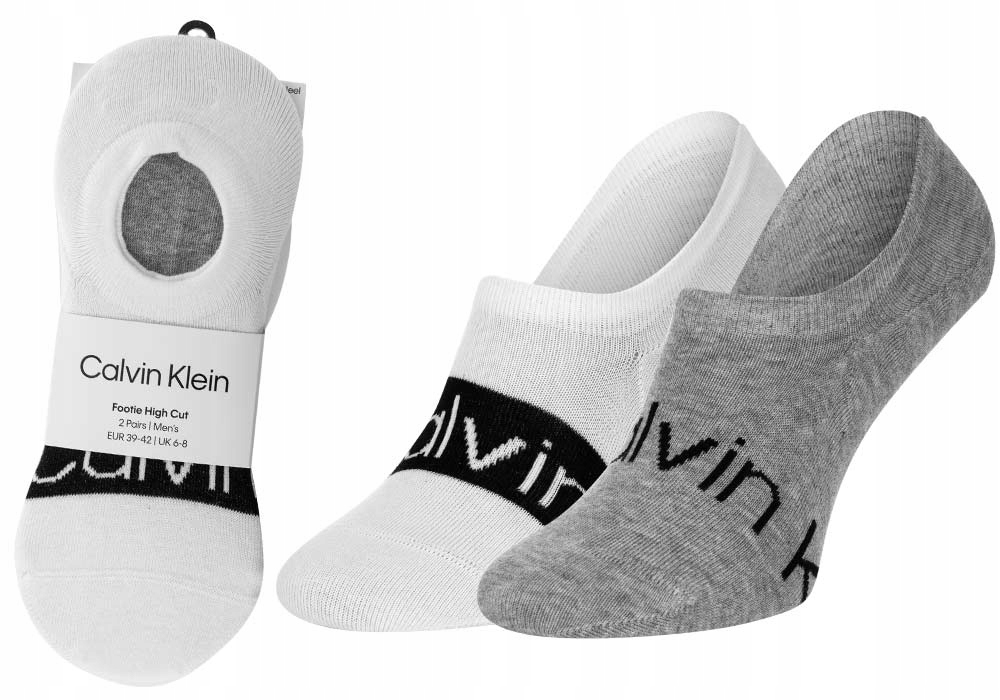 

Calvin Klein Skarpetki Stopki 2P White/grey r39-42