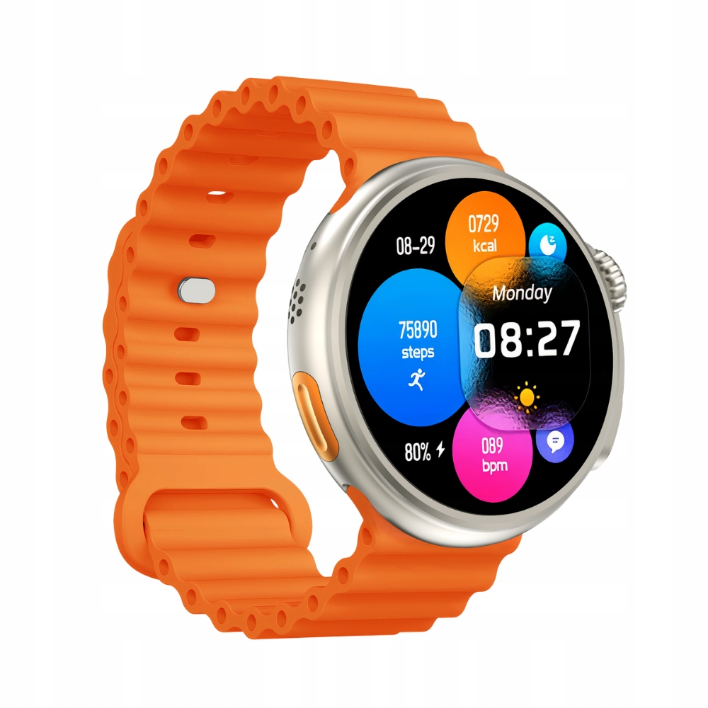 Smartwatch Zegarek Metal AMOLED menu PL Rozmowy EKG Android iOS + 2 paski EAN (GTIN) 197644359585
