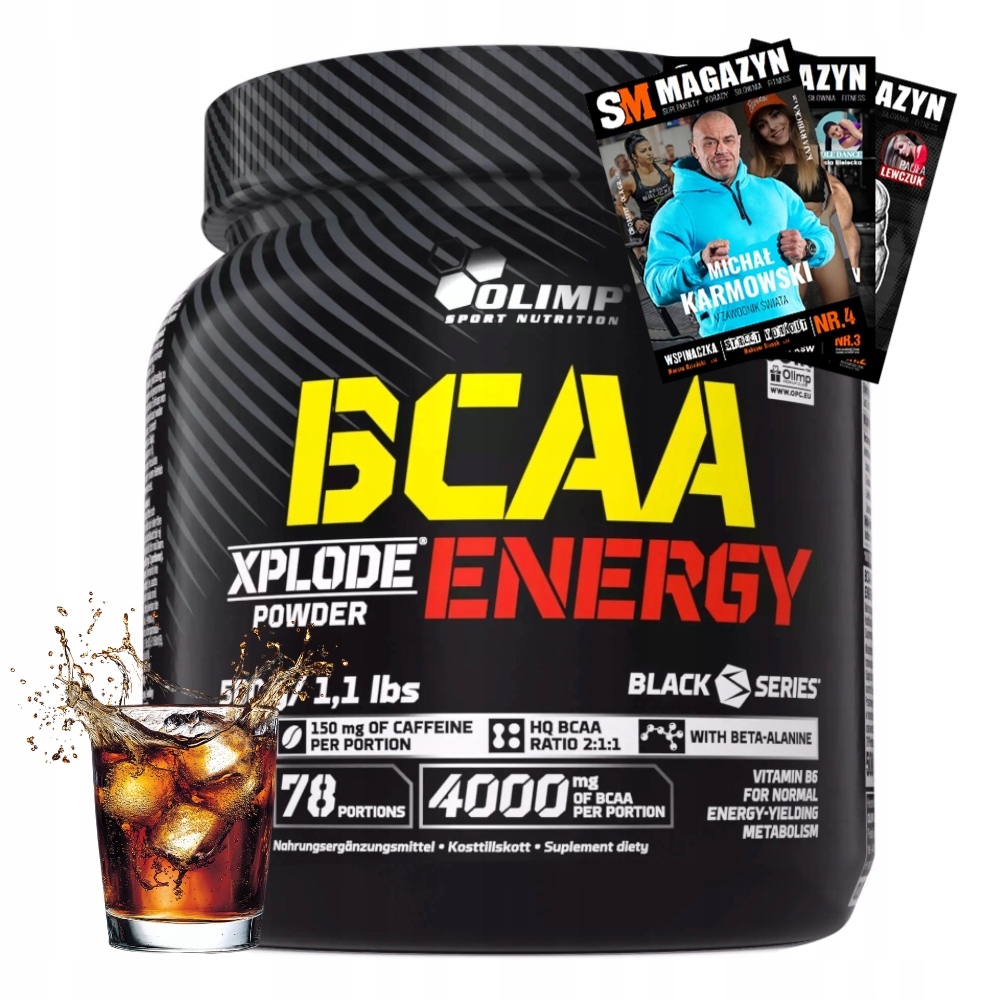 Olimp Bcaa Xplode Powder Energy 500 g Aminokyseliny Vytrvalost