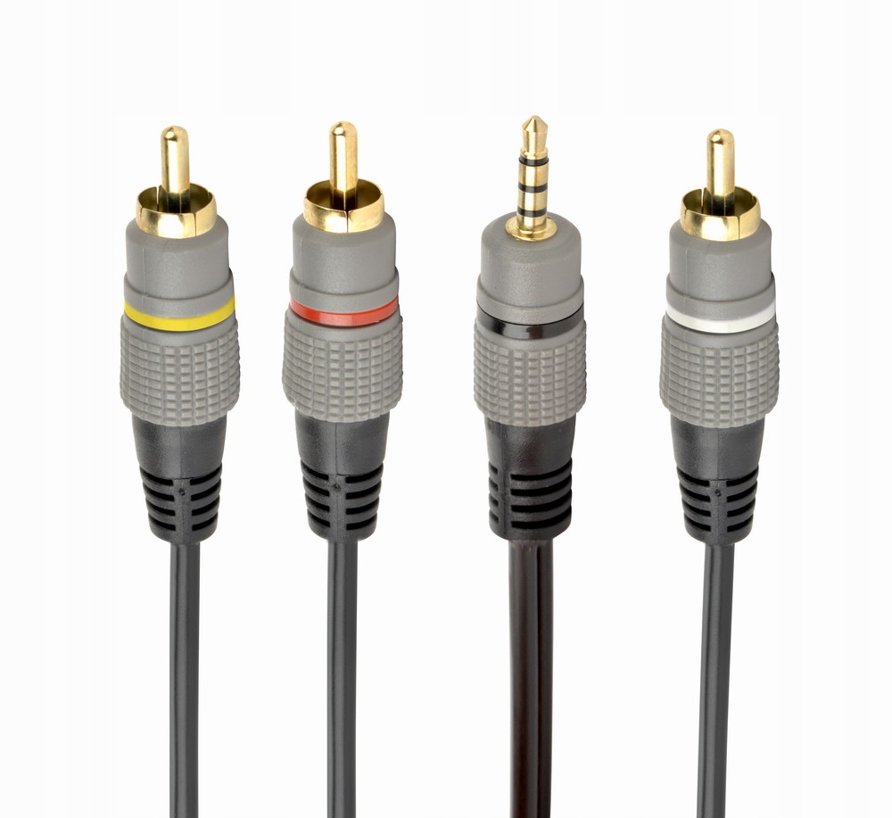 

Kabel 3.5mm 4-pin -> Rca audio-video 1.5m Gembi