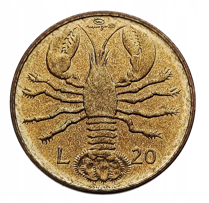 SAN MARINO 20 LIRE 1974 HOMAR UNC