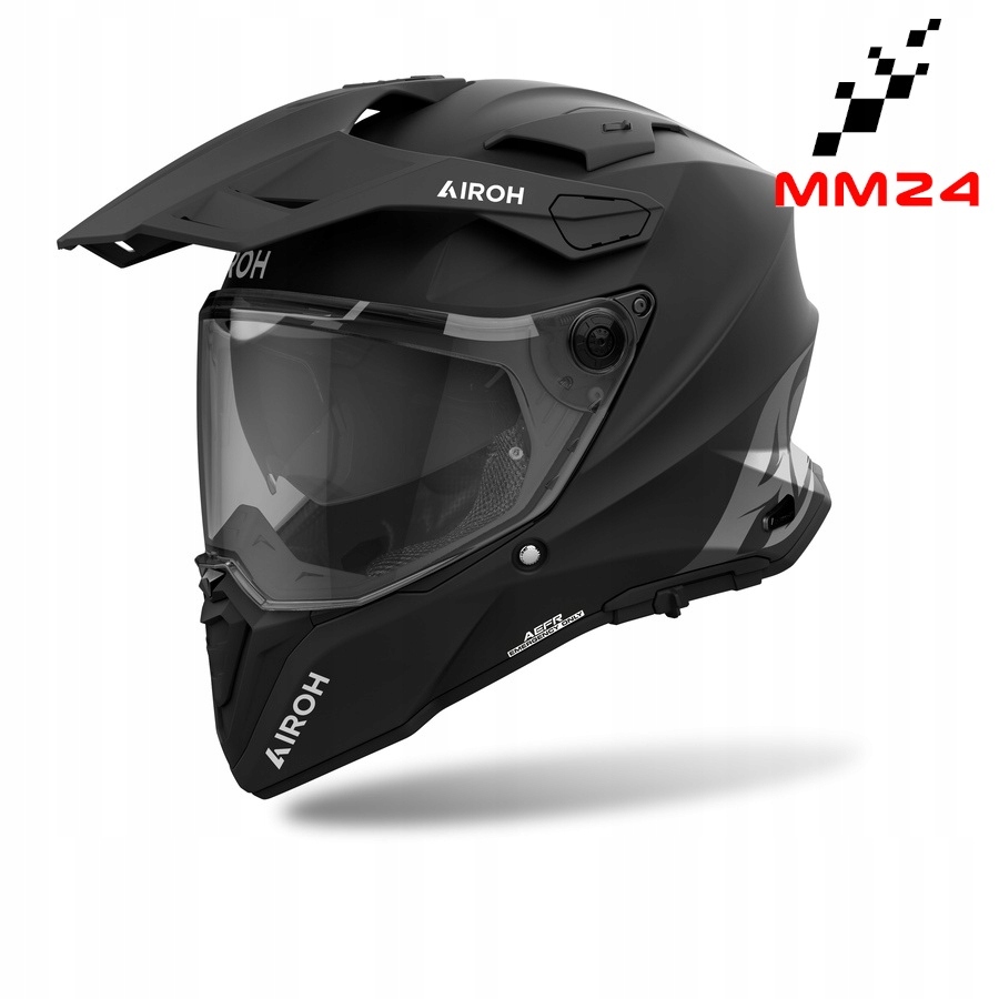 Motocyklová Prilba Airoh Commander 2 Matt Black Daszek Blenda Pinlock r. L