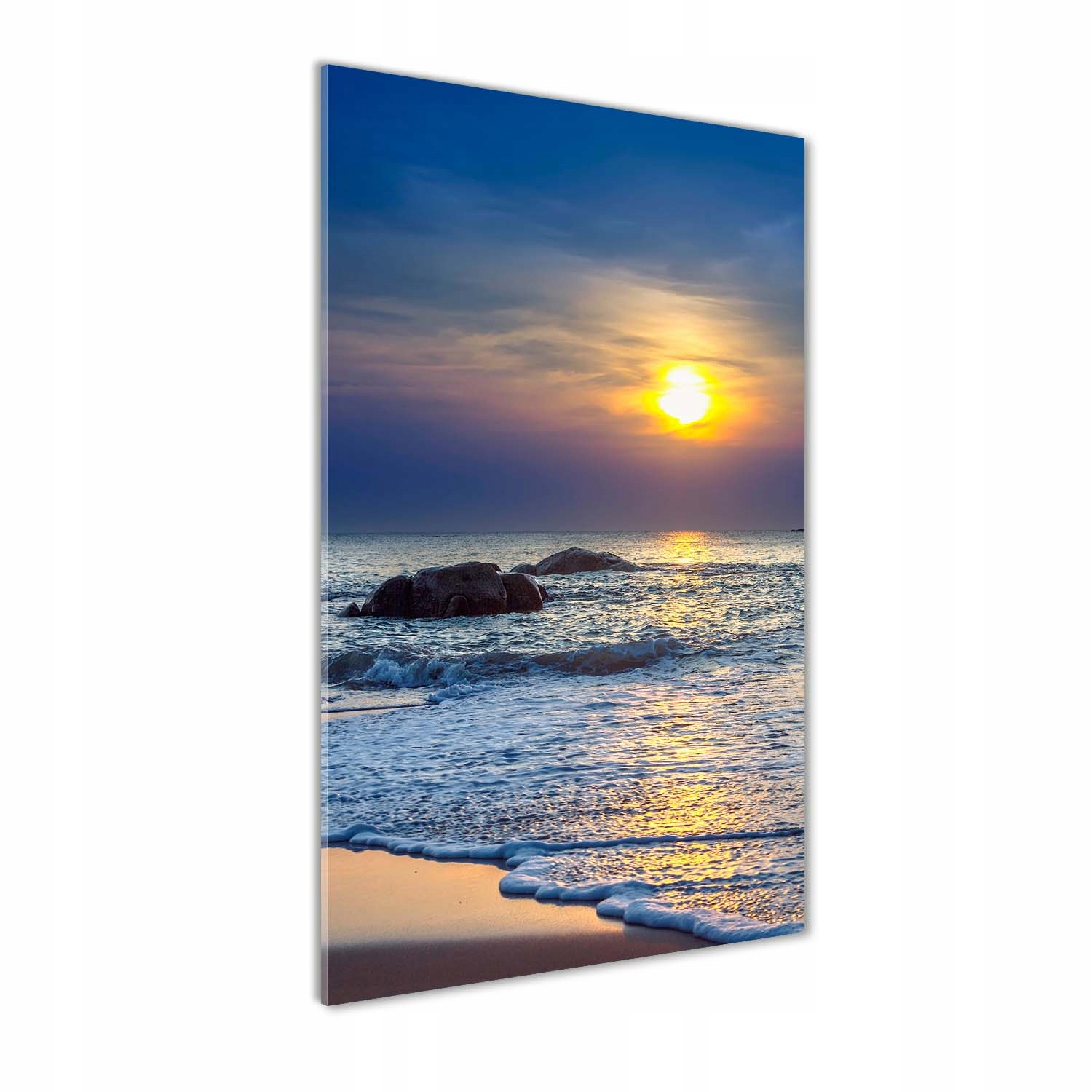 

Foto obraz na szkle Zachód słońca plaża 50x100 cm