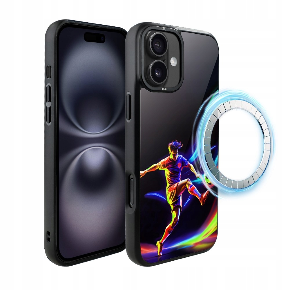 Pouzdro pro iPhone 16 Ibizu DropGuard Matt s MagSafe v rytmu fotbalu