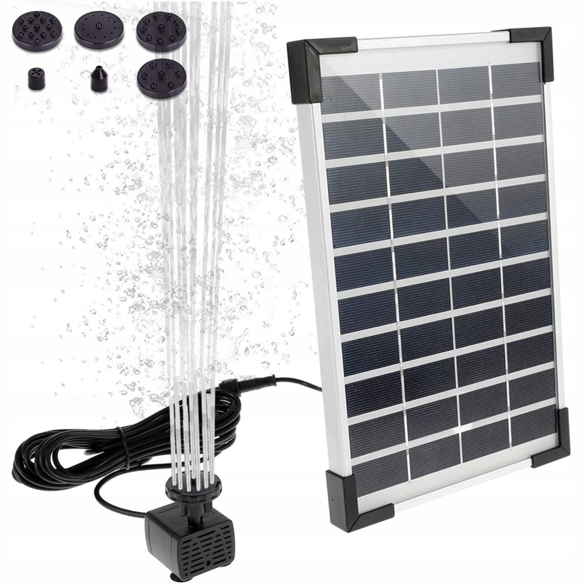 Solární Čerpadlo Fontána Do Solárního Jezírka 6 Trysek 400L/h 5W