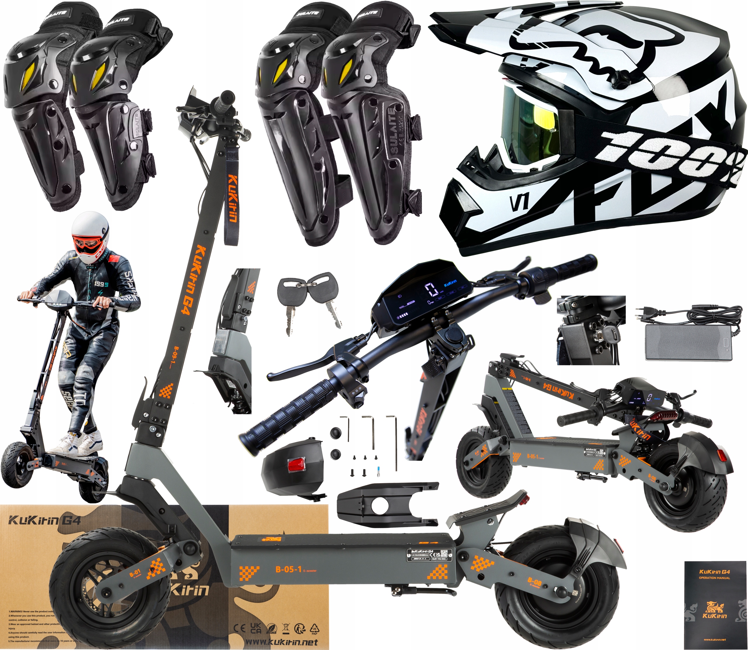 2026 Kukirin G4 Elektrická vozidla 2000W 70KM/H 60V 20AH 75KM 11" +Dárek