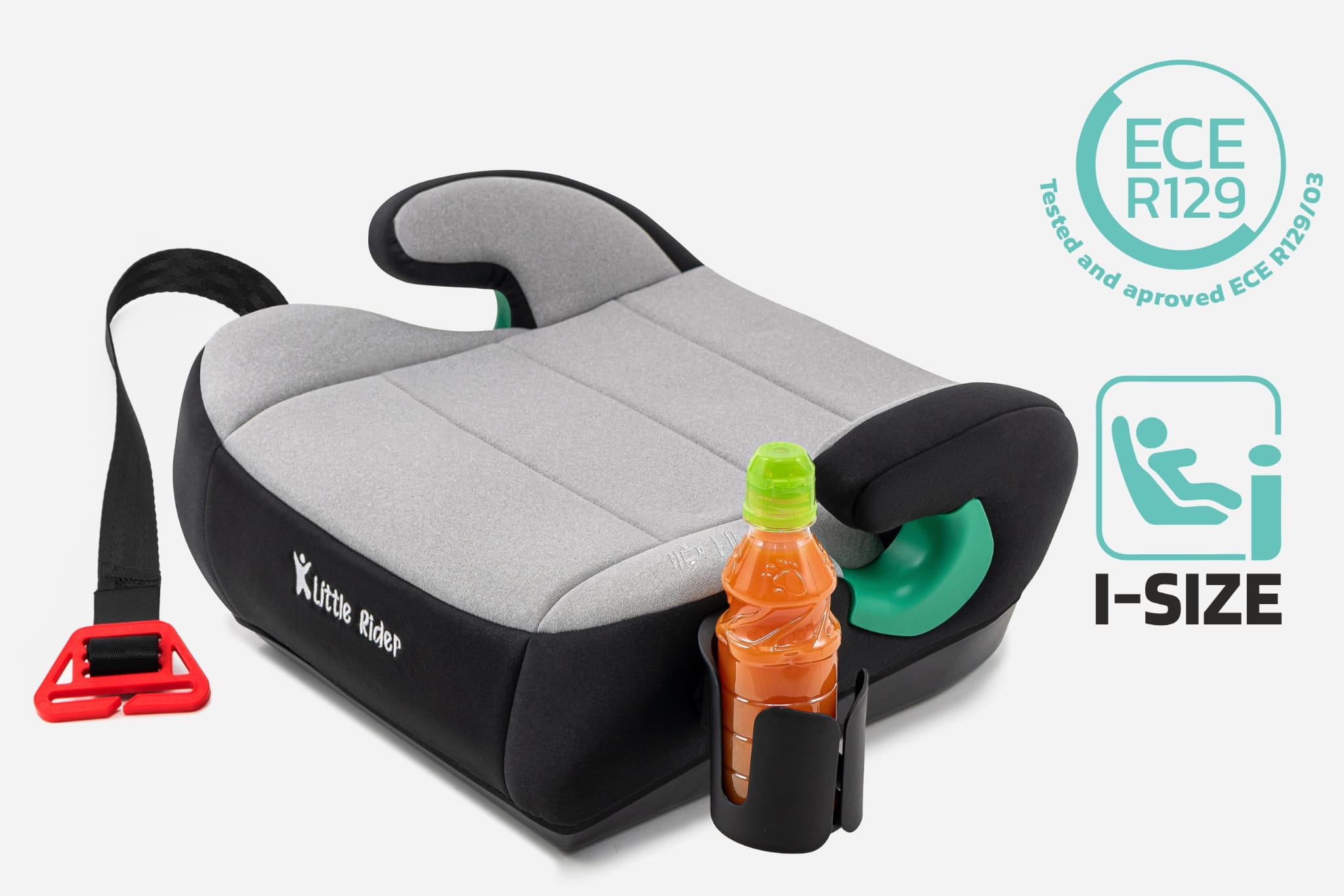 FOTELIK SAMOCHODOWY PODKŁADKA SIEDZISKO CZARNO-SZARY R129 125-150 CM Sposób montażu ISOFIX