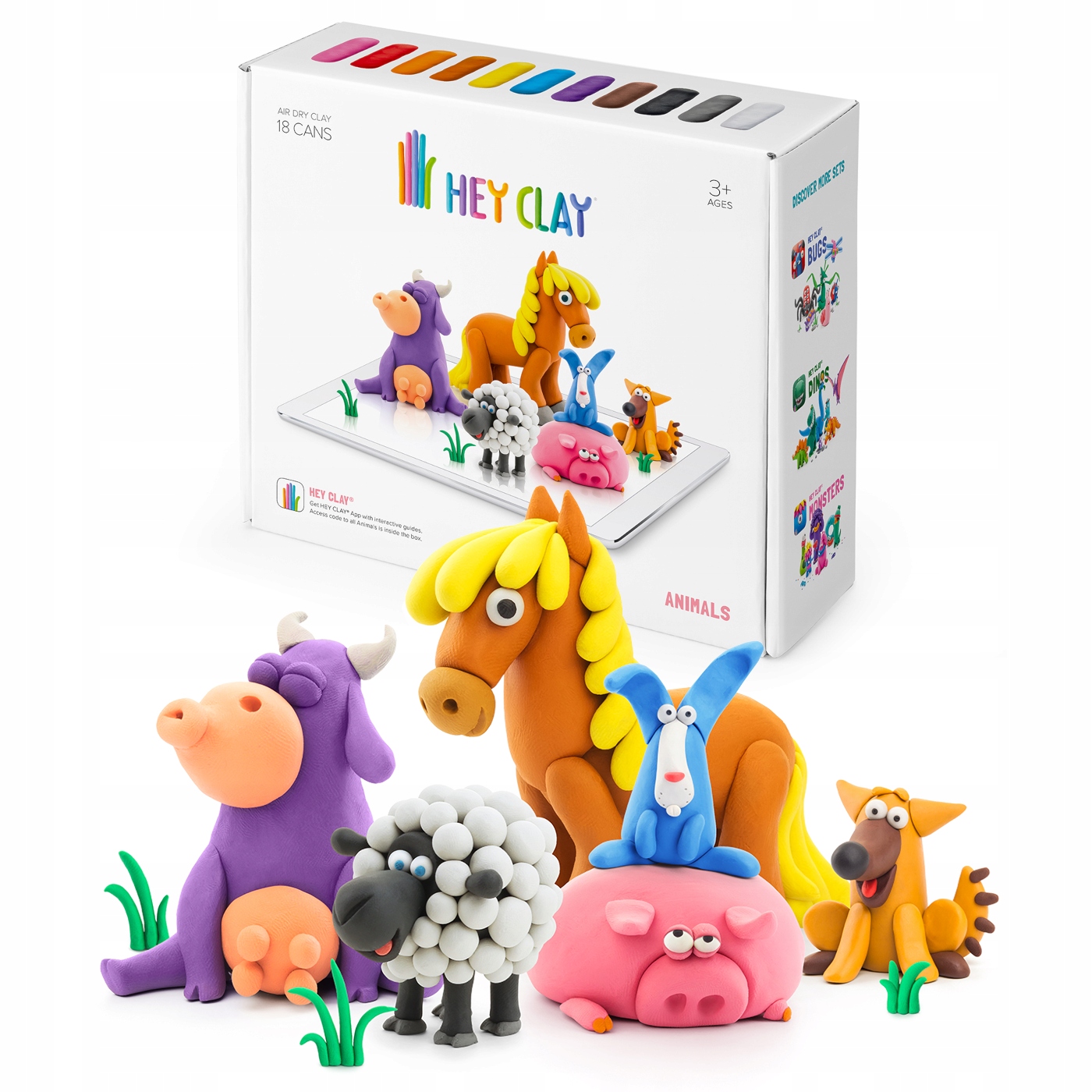 

Tm Toys Hey Clay Masa plastyczna Zwierzęta Farma