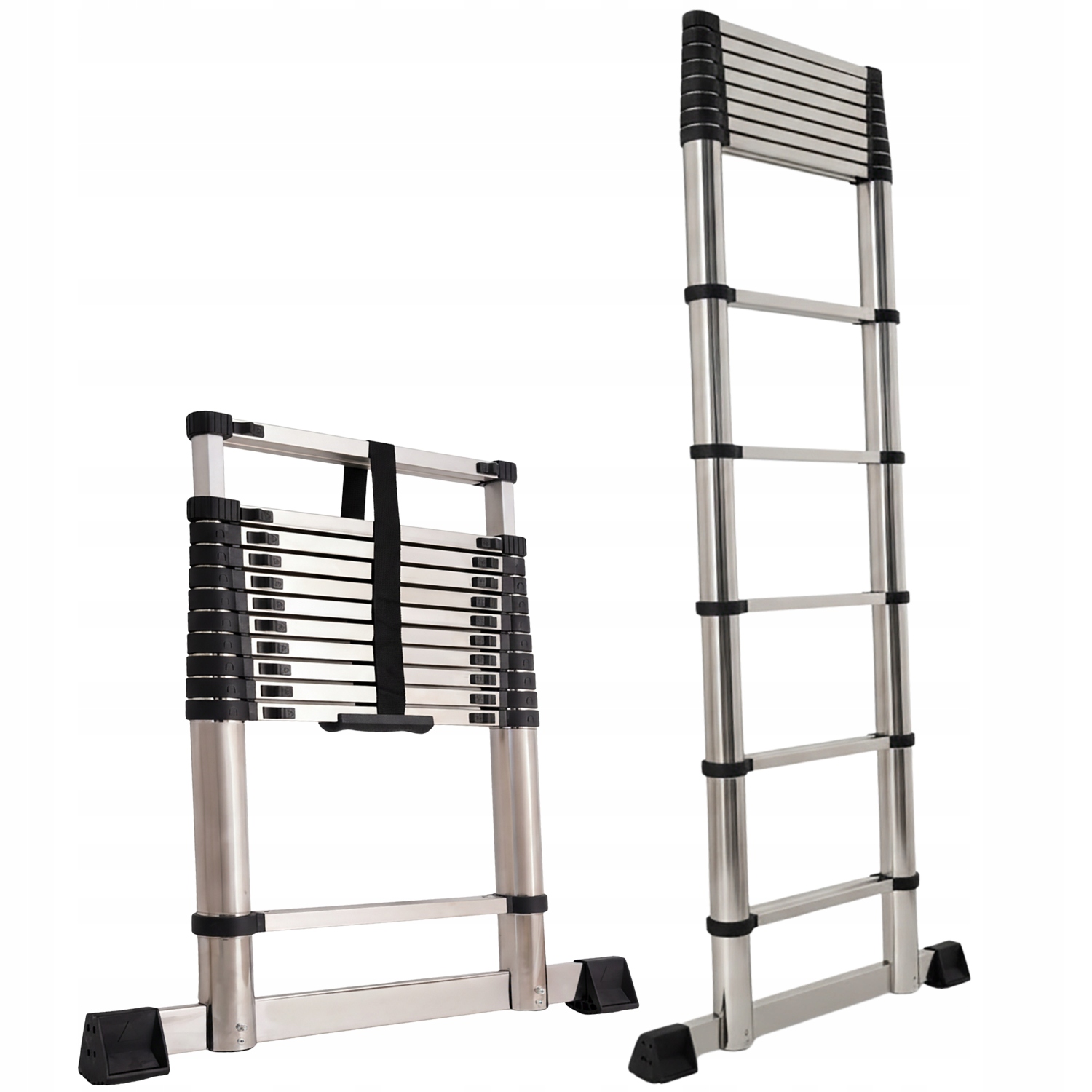 Žebřík Teleskopický skládací, robustní, rozkládací, 13 stupňů, 3,8 m, 150 kg