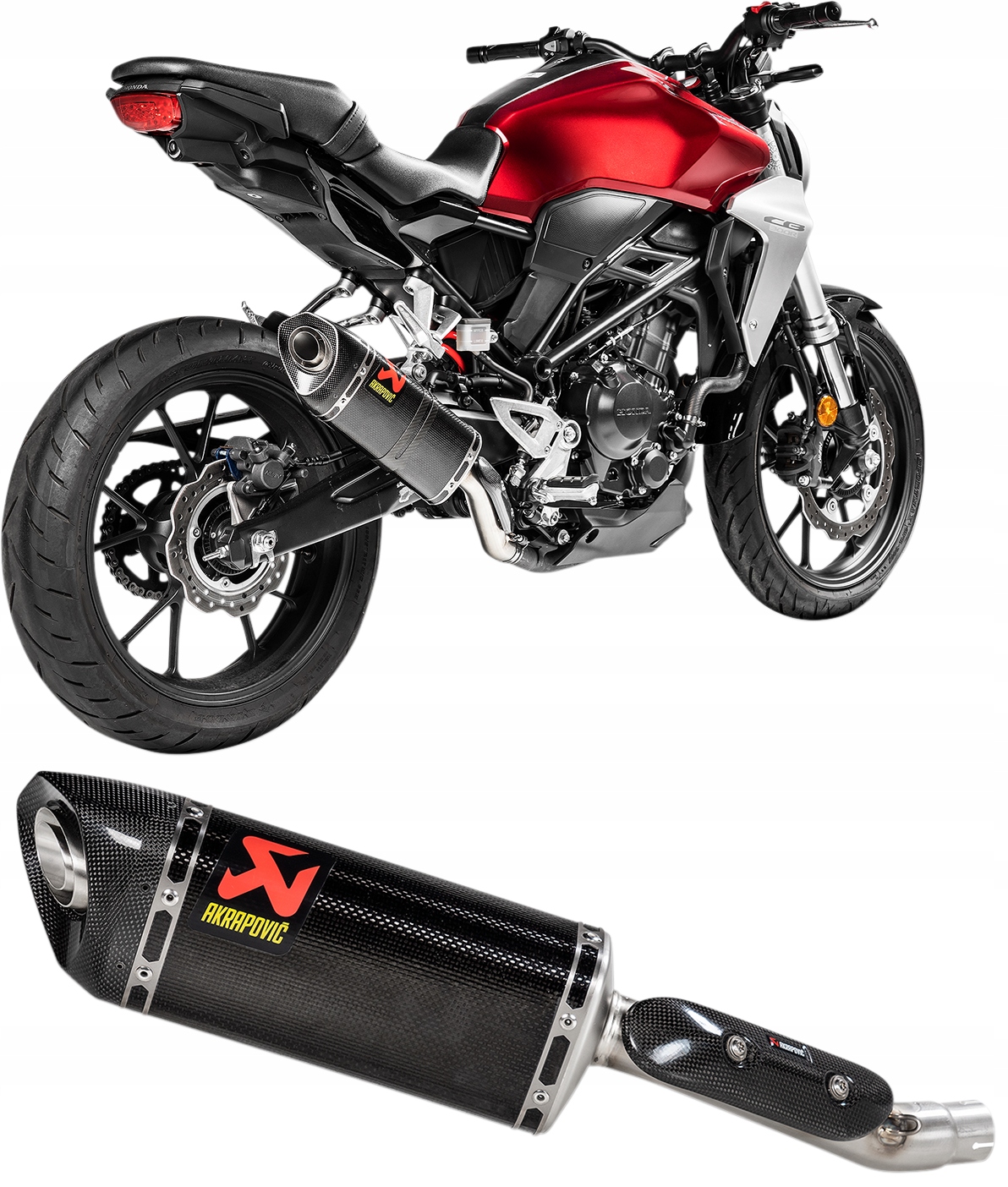 S-H3SO7-APC - Глушитель выхлопной трубы Akrapovic HONDA CB 300 R 2018-2021